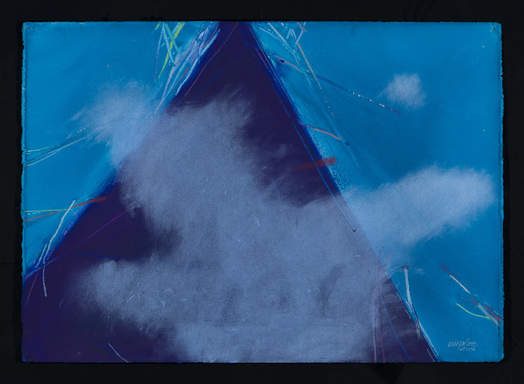 Ocean Wedge 2008, painting on paper/gouache + drawing, 29.5” x 41.5”, $3000.*