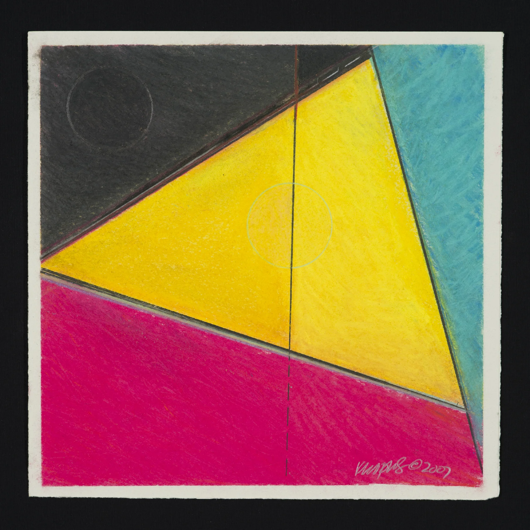 Drawing Series #6, Uptown Merlin 2007, pastel on paper, 11" x 11”, SOLD