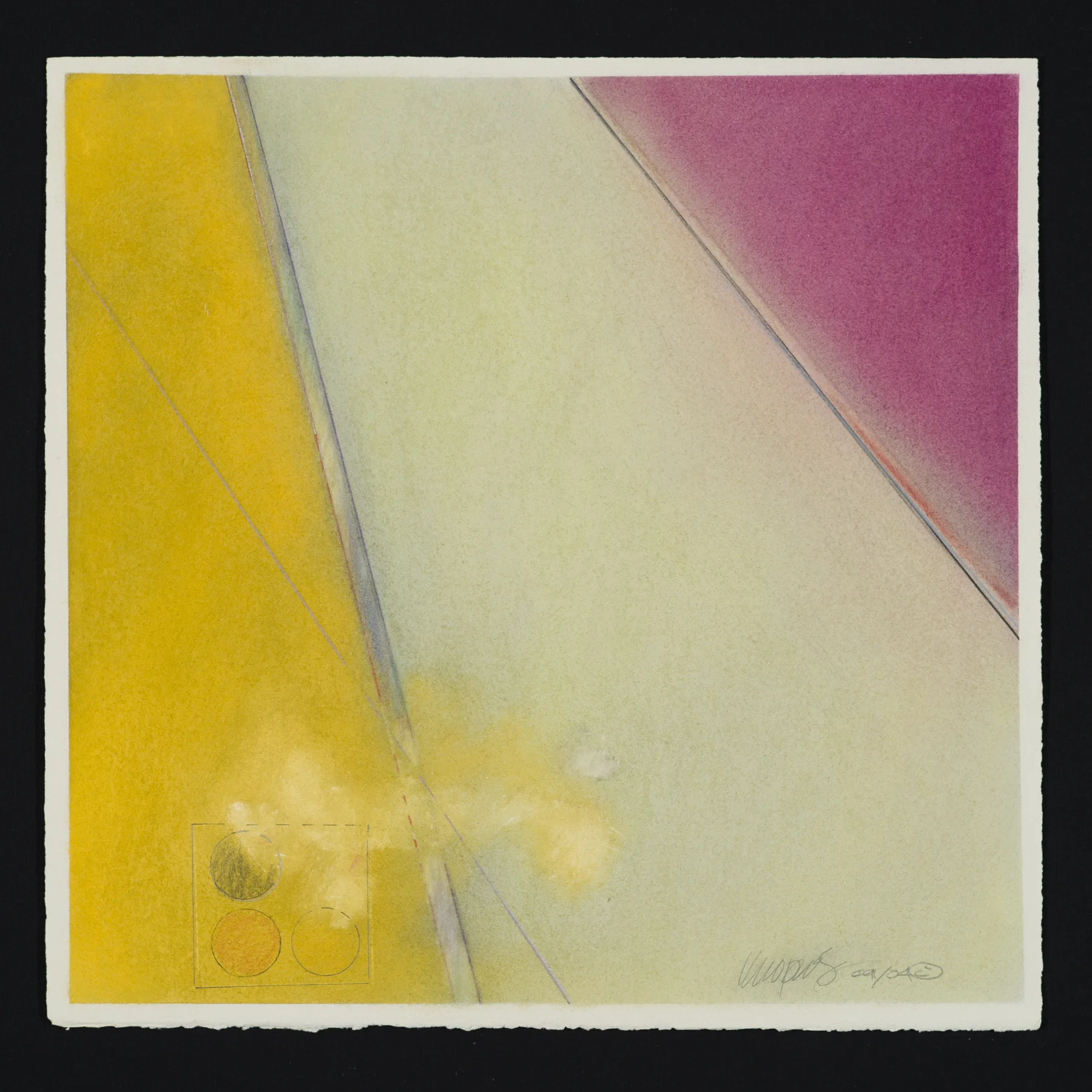 War Series Drawing #10 2004, pastel on paper, 14" x 14”, $350.*