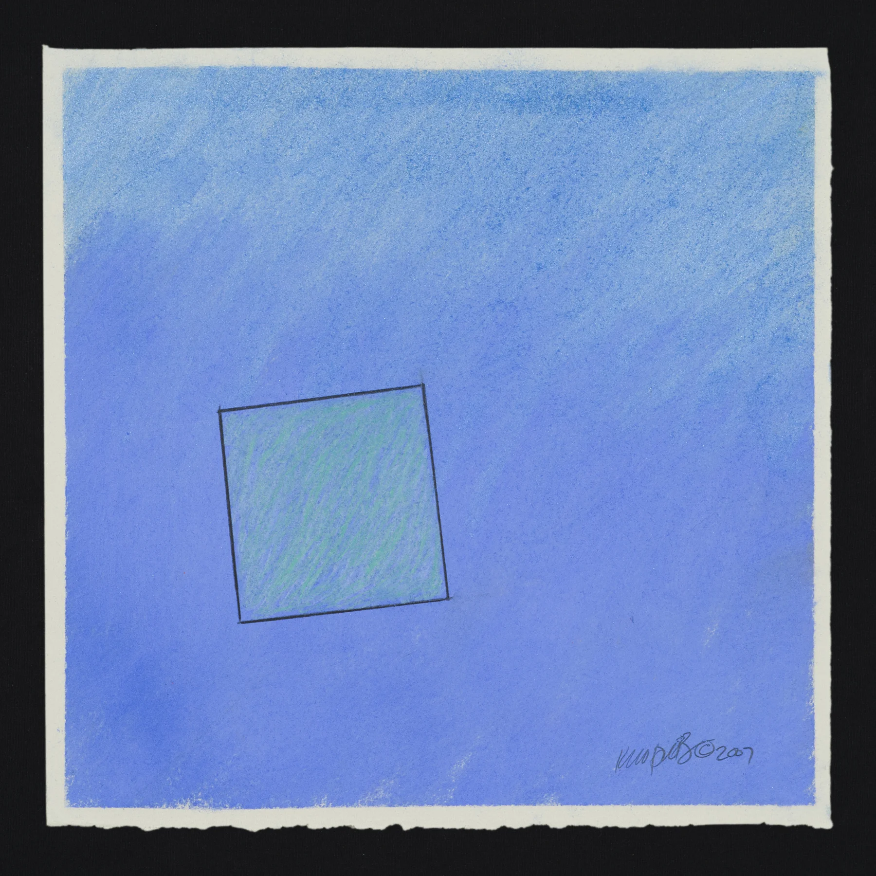 Drawing Series #2 Caribbean Green Field , 2007, pastel on paper, 11" x 11”, $350.*
