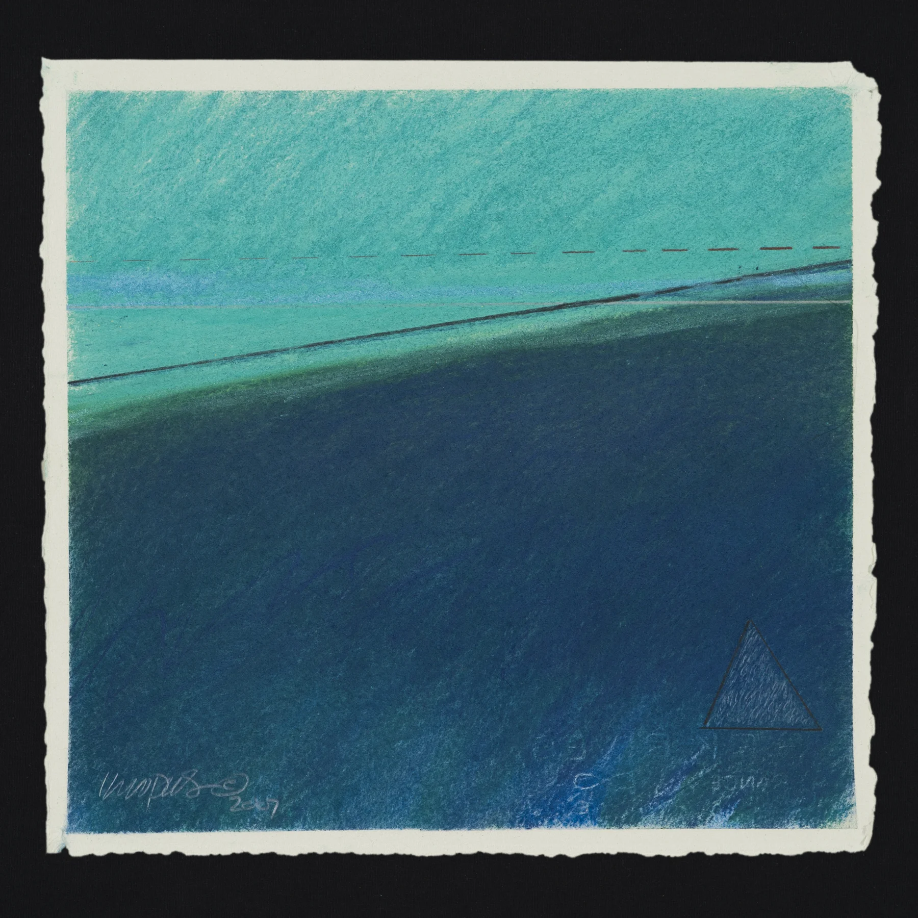 Drawing Series #7, St. Croix-Covert Merlin 2007, pastel on paper, 11" x 11”, $350.*