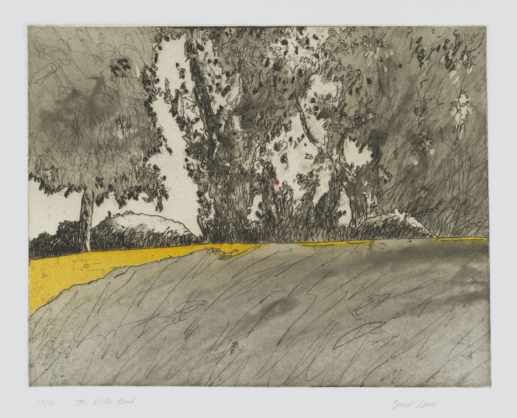 The Villa Road 2001, intaglio/lithograph, 20" x 27.25", ed: 60, $1000.* (rare)