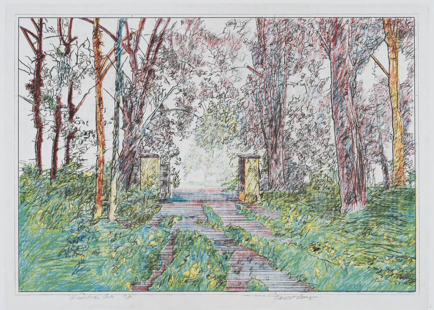 Wimsbach Gate 1992, etching, 23.5" x 31.25", ed: 100, $1200.* (rare)