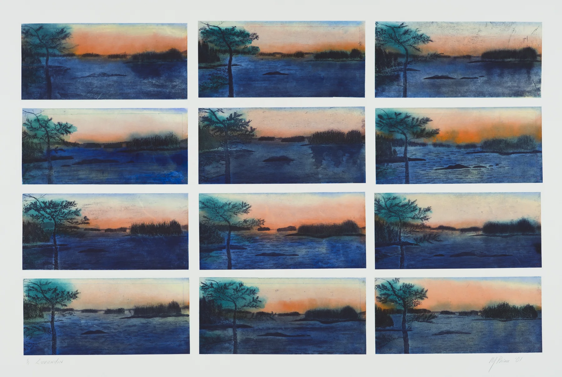 Lavandin 2001, monoprint/intaglio/chine collé, 32" x 42.5”, $1800.*