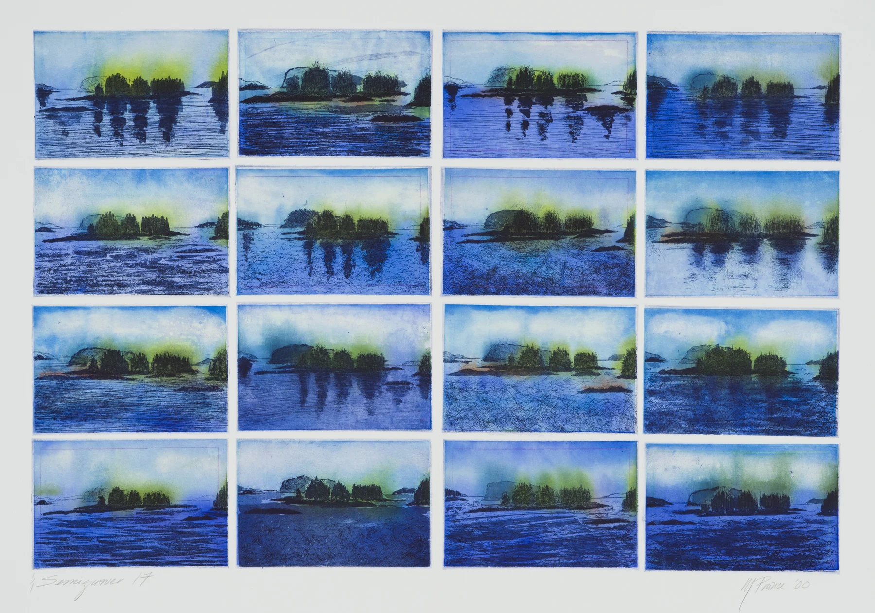 Semiquaver 17 2000, monoprint/intaglio/chine collé, 22" x 30”, $1100.*