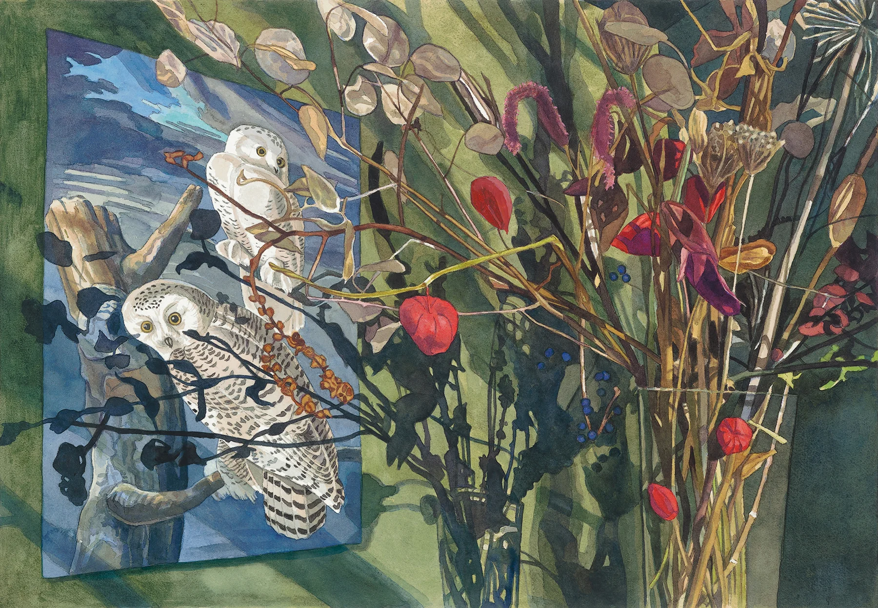 Audubon December 2017, pigment print/hand painted, 21.75” x 29.75", ed: 25, $1000.