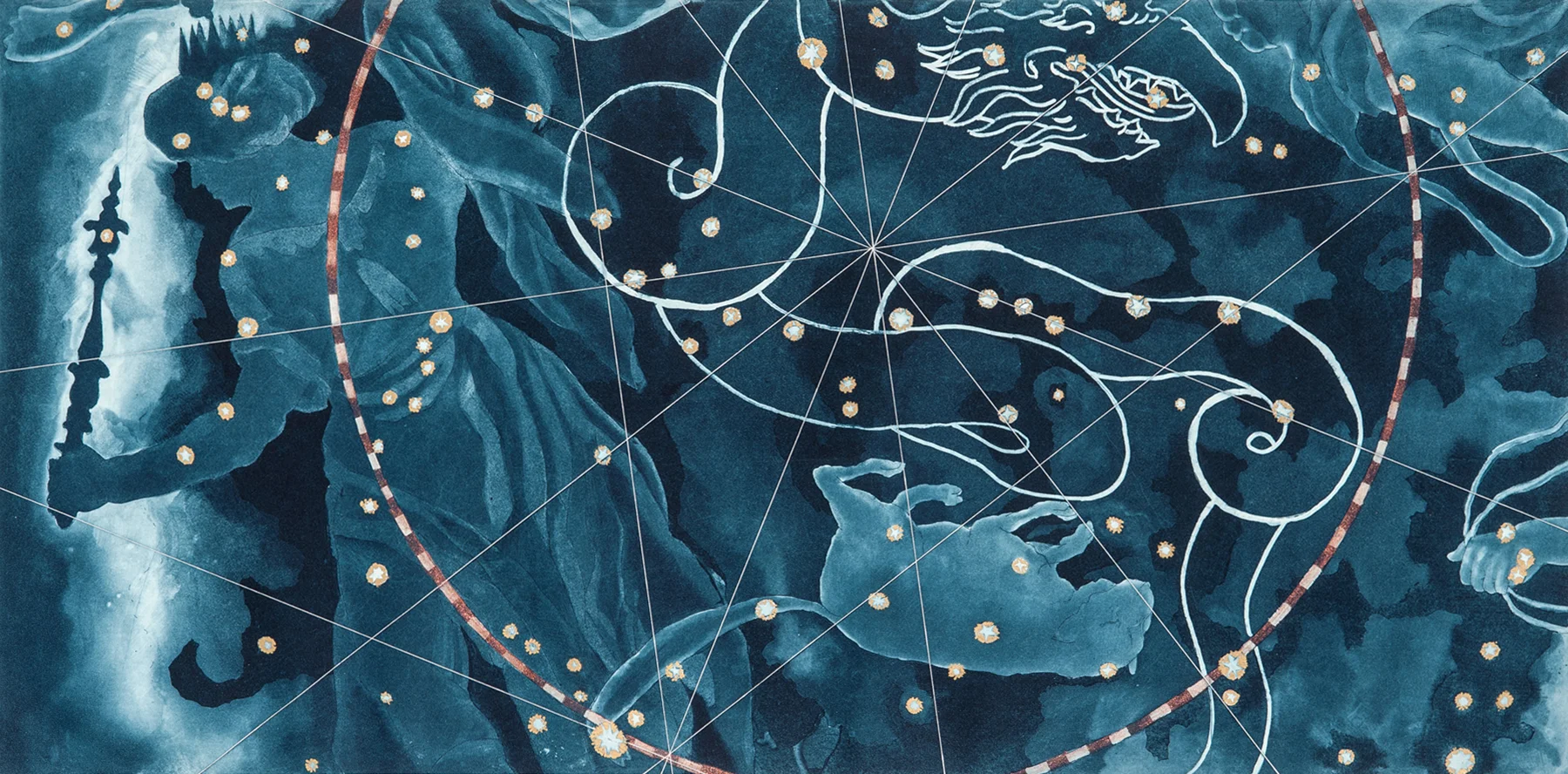 Superego/Draco 1999, intaglio/hand colored, 18.75” x 30.75", ed: A.P., $750.*