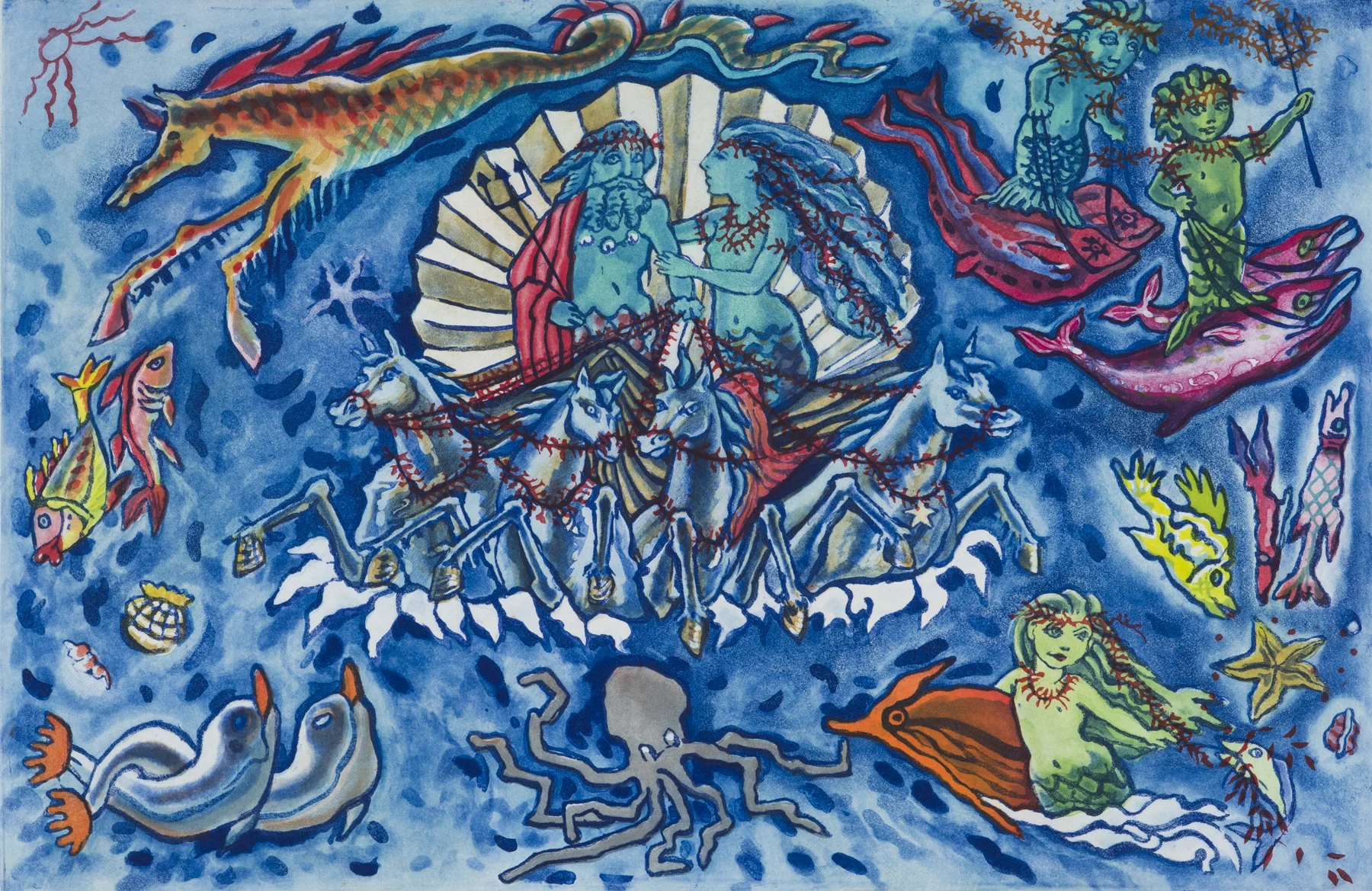 Sirenes 1992, intaglio, 29.5" x 42", ed: 100, $500.*