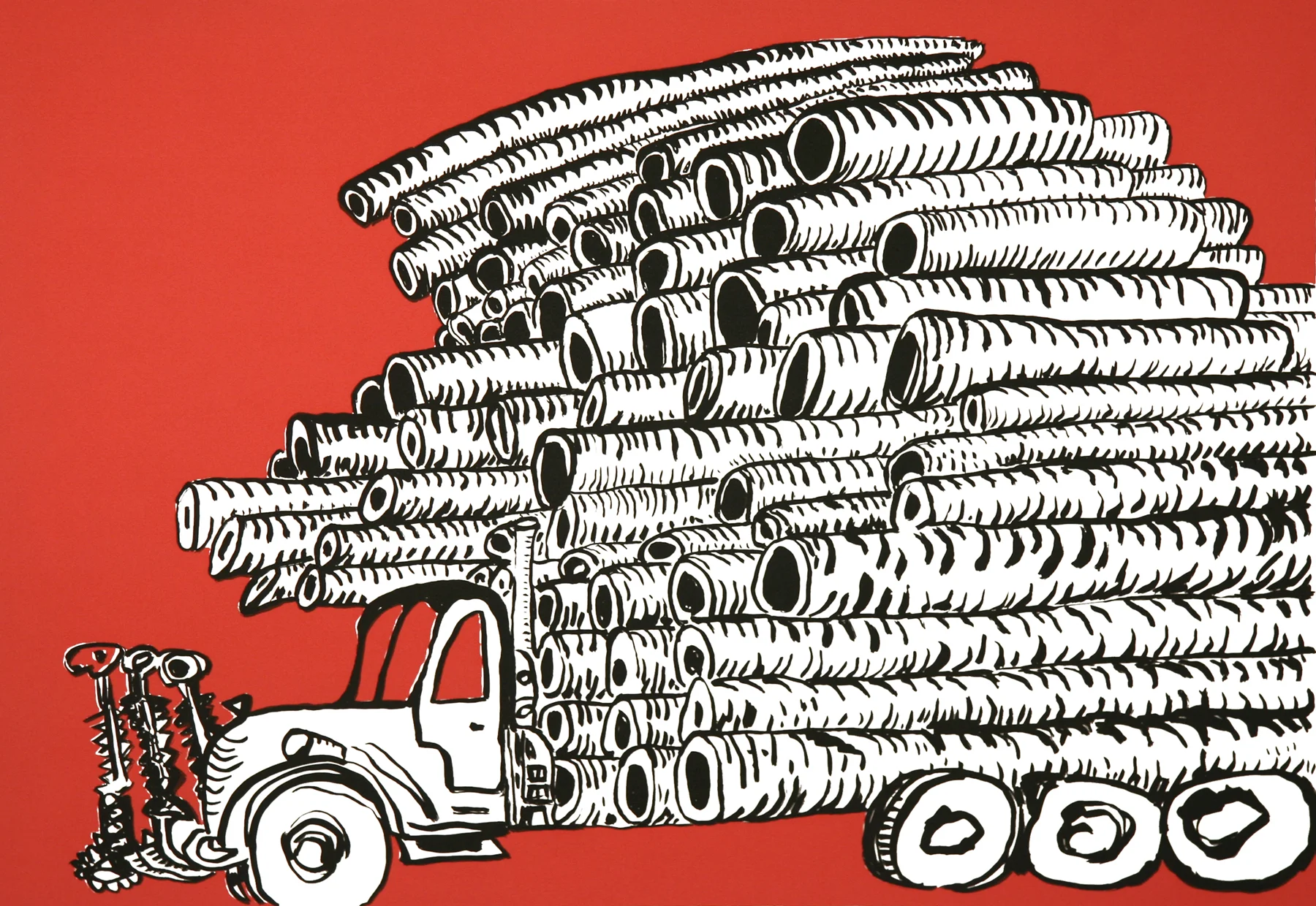 Pipe Down 2011, 2-color screenprint, 21.75" x 29.75", ed: 18, $850.