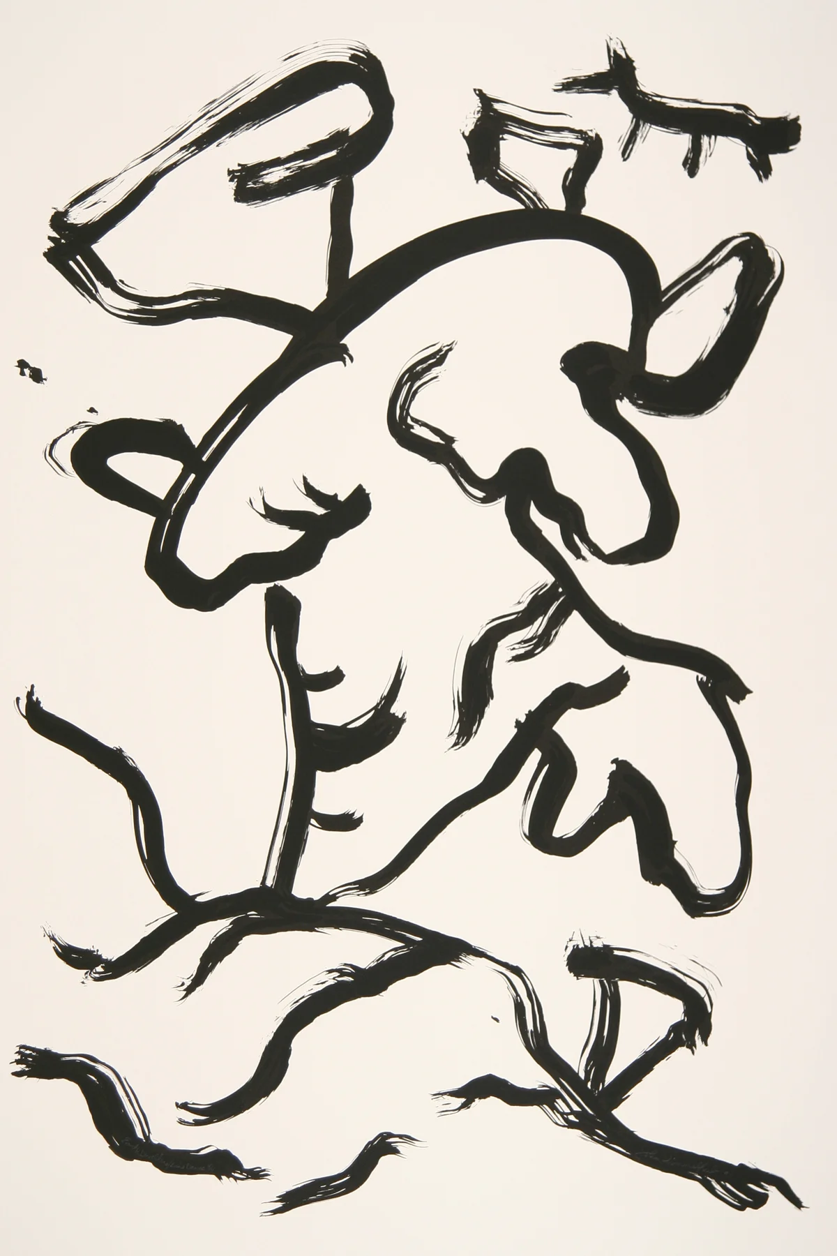 Earth Dwellers/Line Dance 1991, 2-c screenprint, 41"x28.5", ed: 4, $1800. (rare)