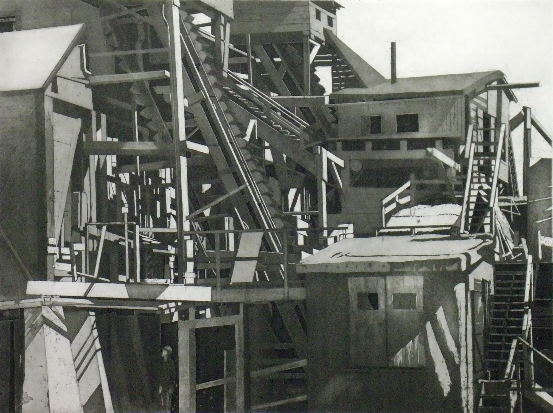 Conveyor 2015, aquatint, 22.75” x 29.75”, ed: 10, $1200.*