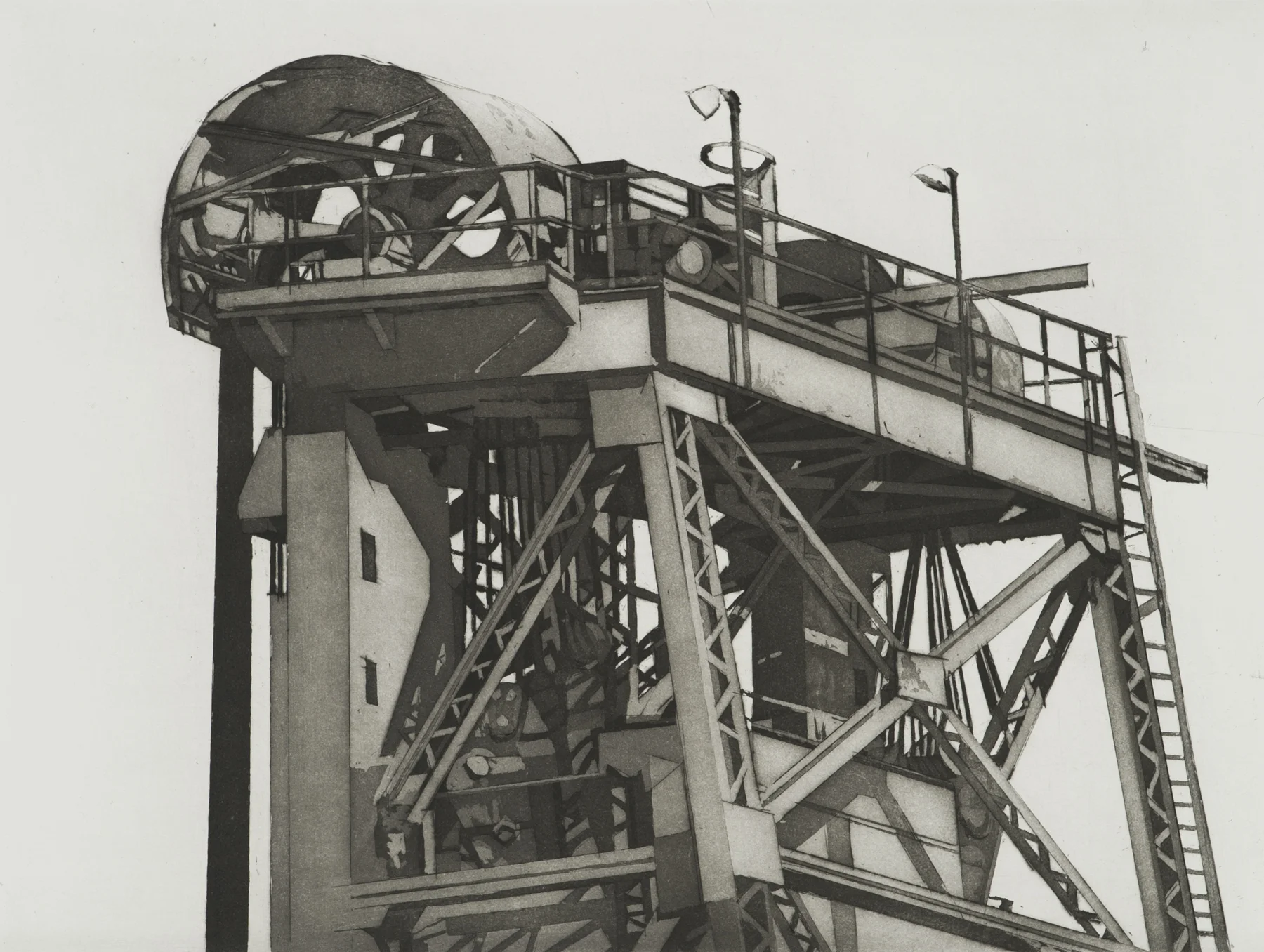 Cable Tower 2013, etching, 18.5” x 22.25”, ed: 15, $650.*