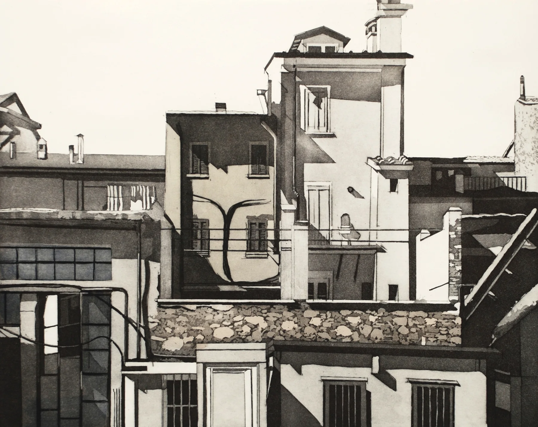 Pietrasanta View 2002, aquatint, 19.5" x 27.25", ed: 12, $700.*