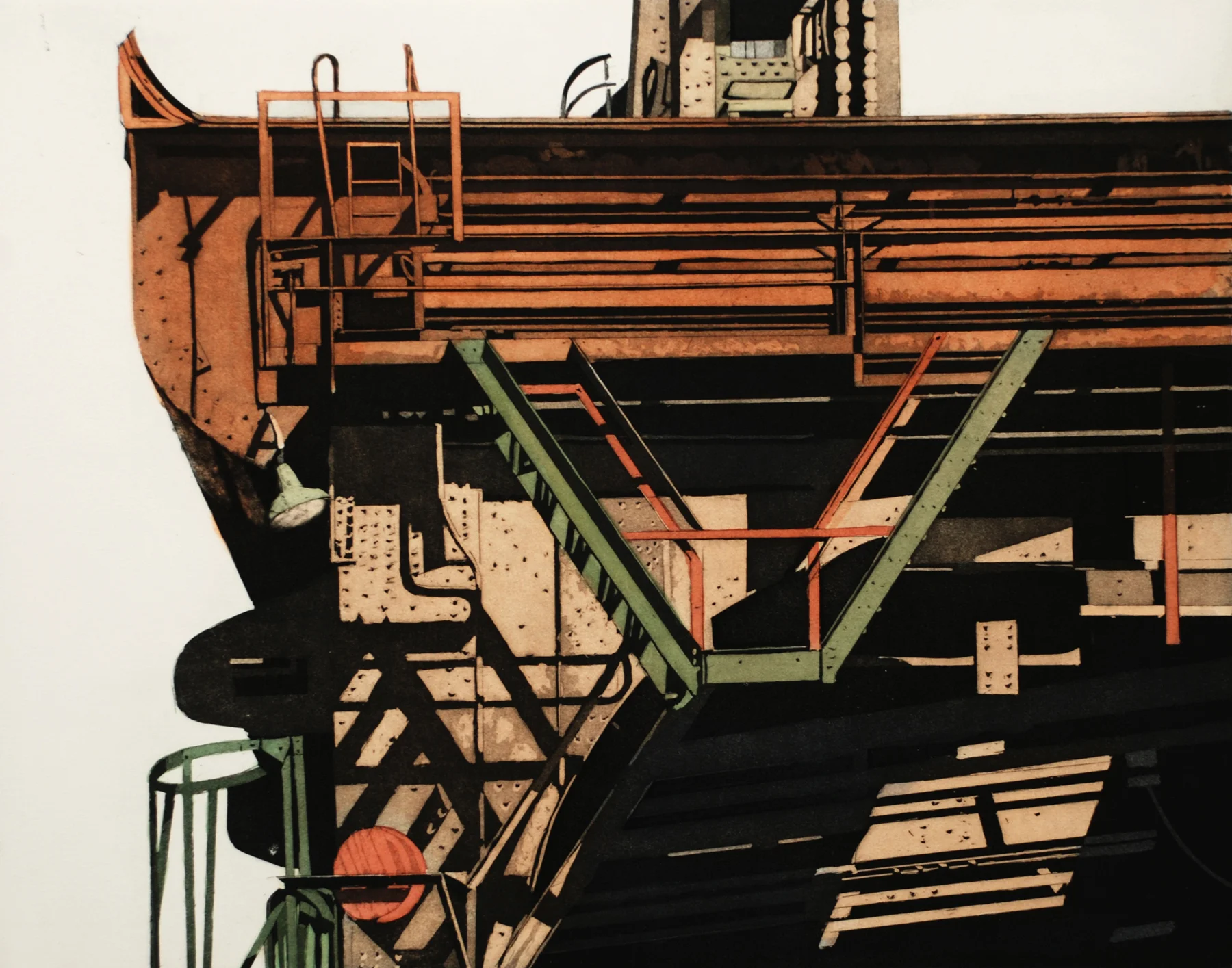 Huletts VII 2000, wc/aquatint, 22" x 30", ed: 20, $1000.*
