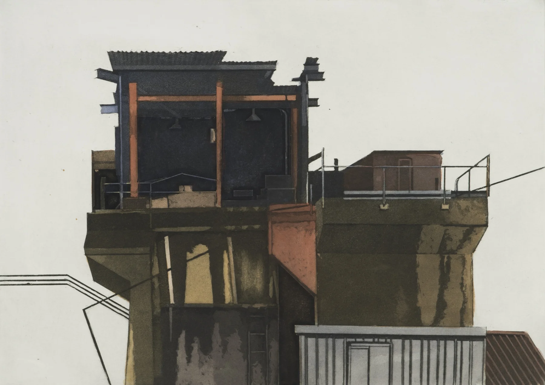 Clearview 1990, wc/aquatint, 22.25" x 29.75”, ed: 15, $800.*