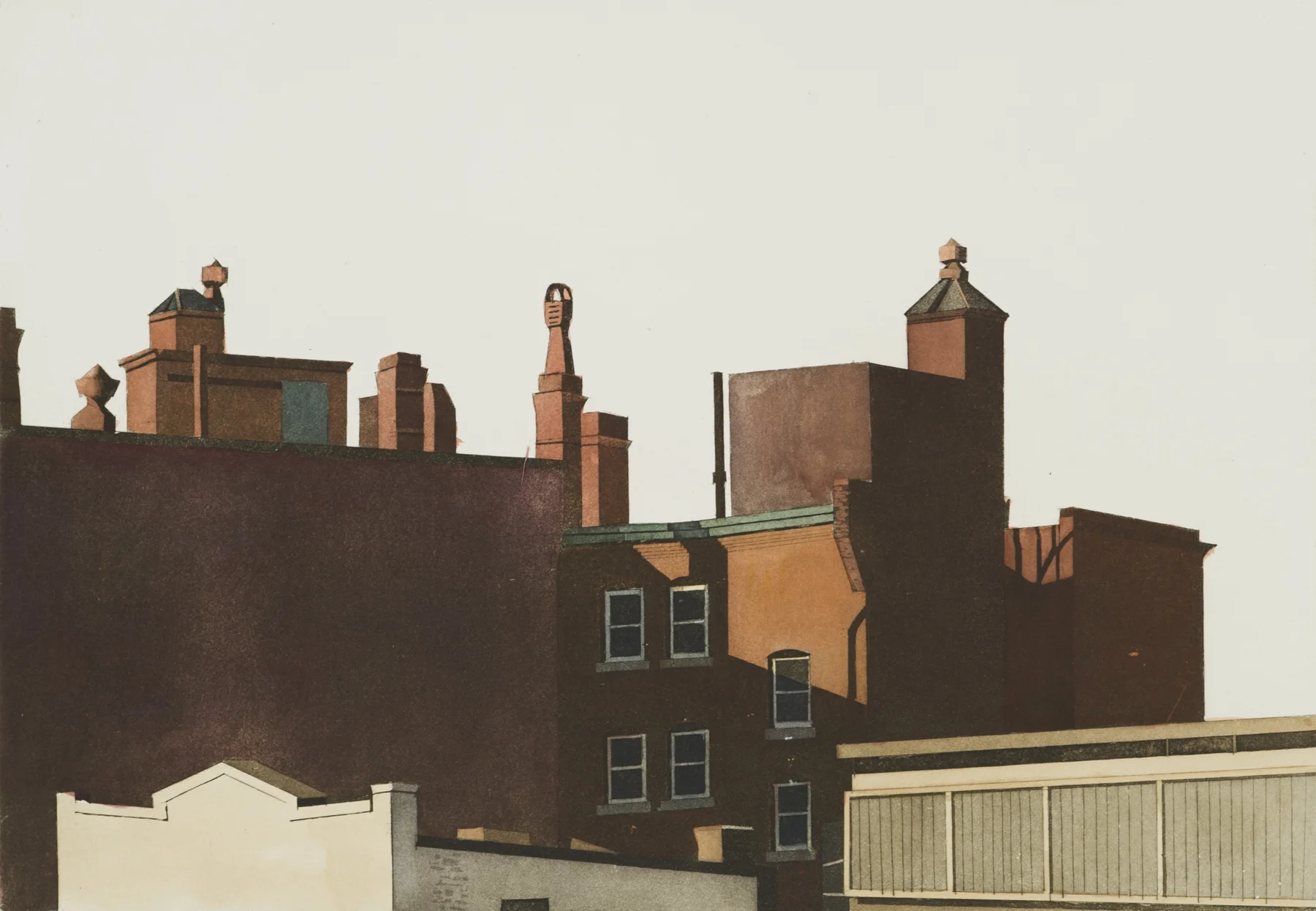 Building Backs 1983, wc/aquatint, 20.75” x 26.6”, ed: 20, $800.*
