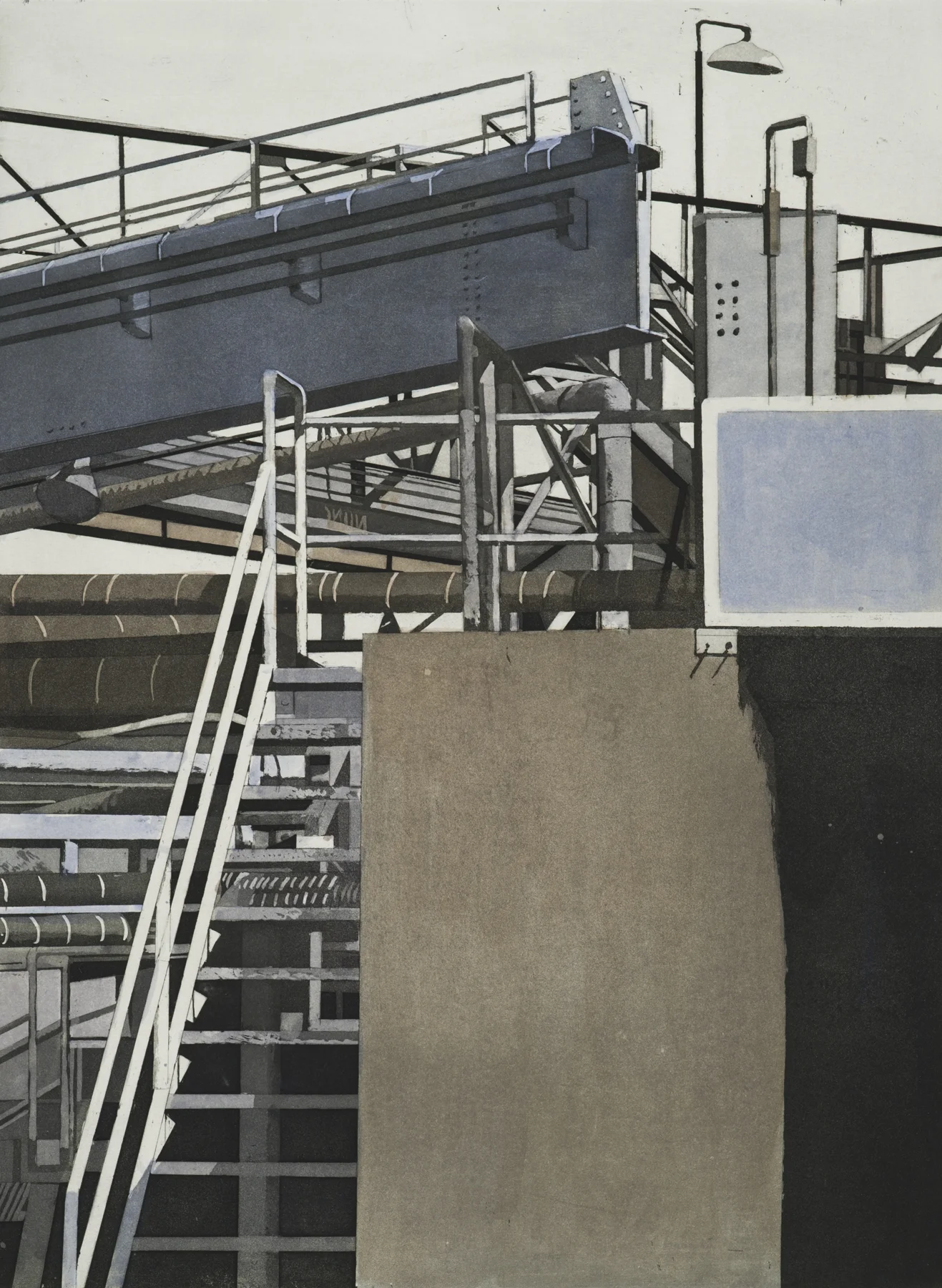 Steps-Factory 1978, wc/aquatint, 29.875” x 22”, ed: 25, $900.*