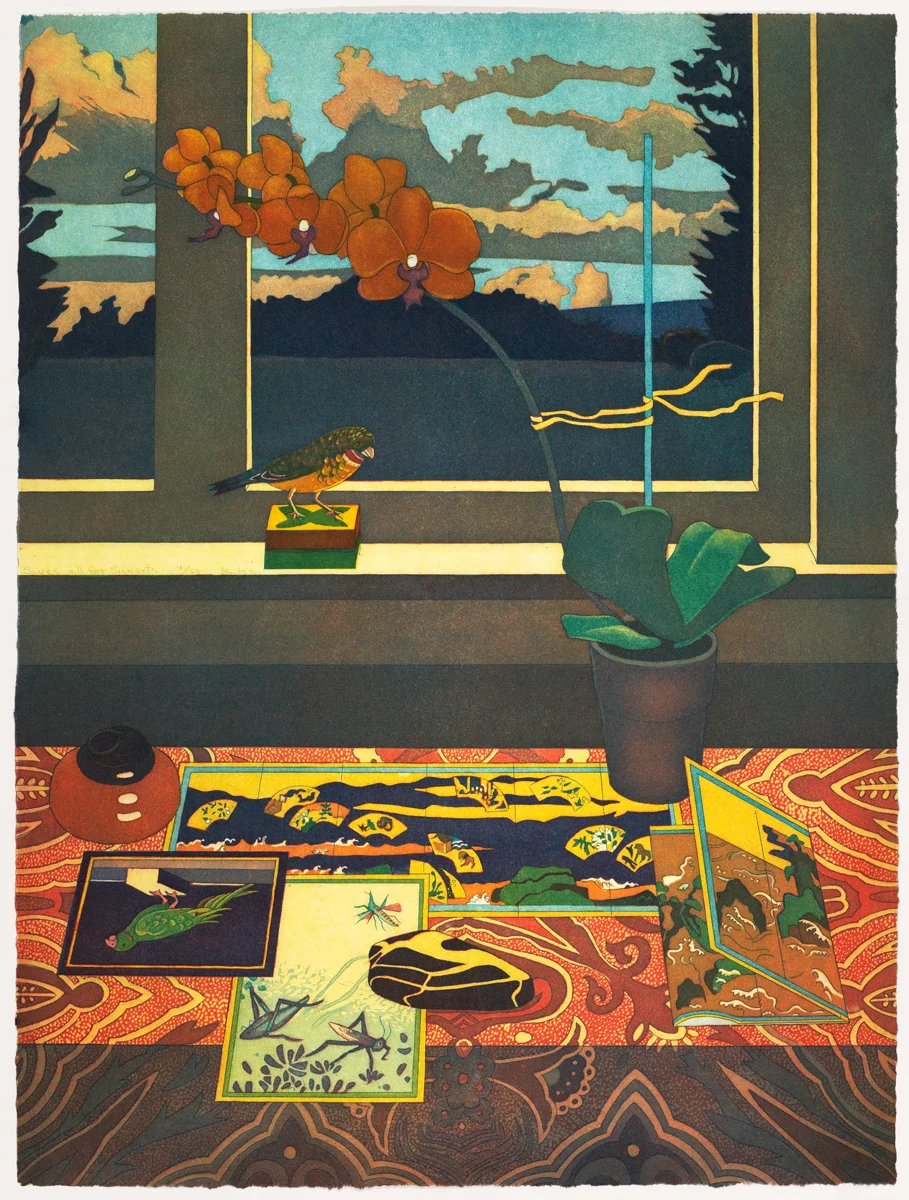 Saves All For Sunsets 2017, aquatint, 23.5” x 17.75”, ed: 50, $650.*