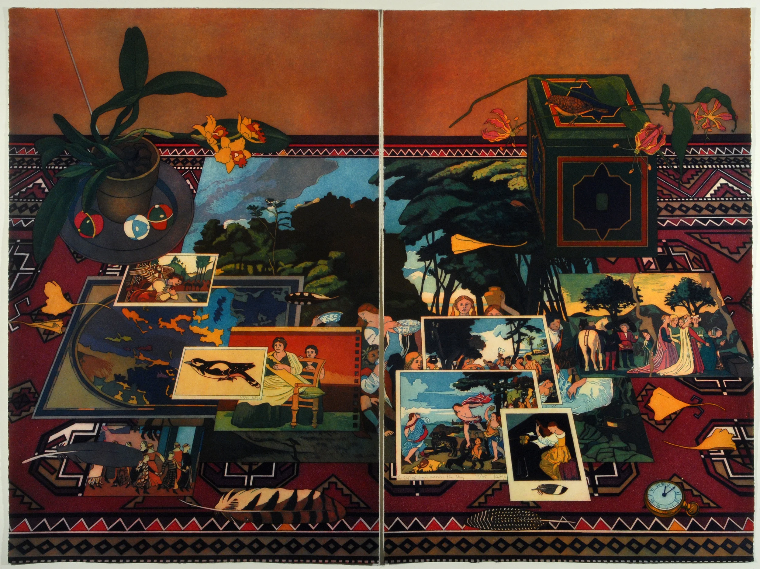 A Cap of Lead Across the Sky 1999, aquatint, 29.5" x 39.5" diptych, ed: 75, $1500.*