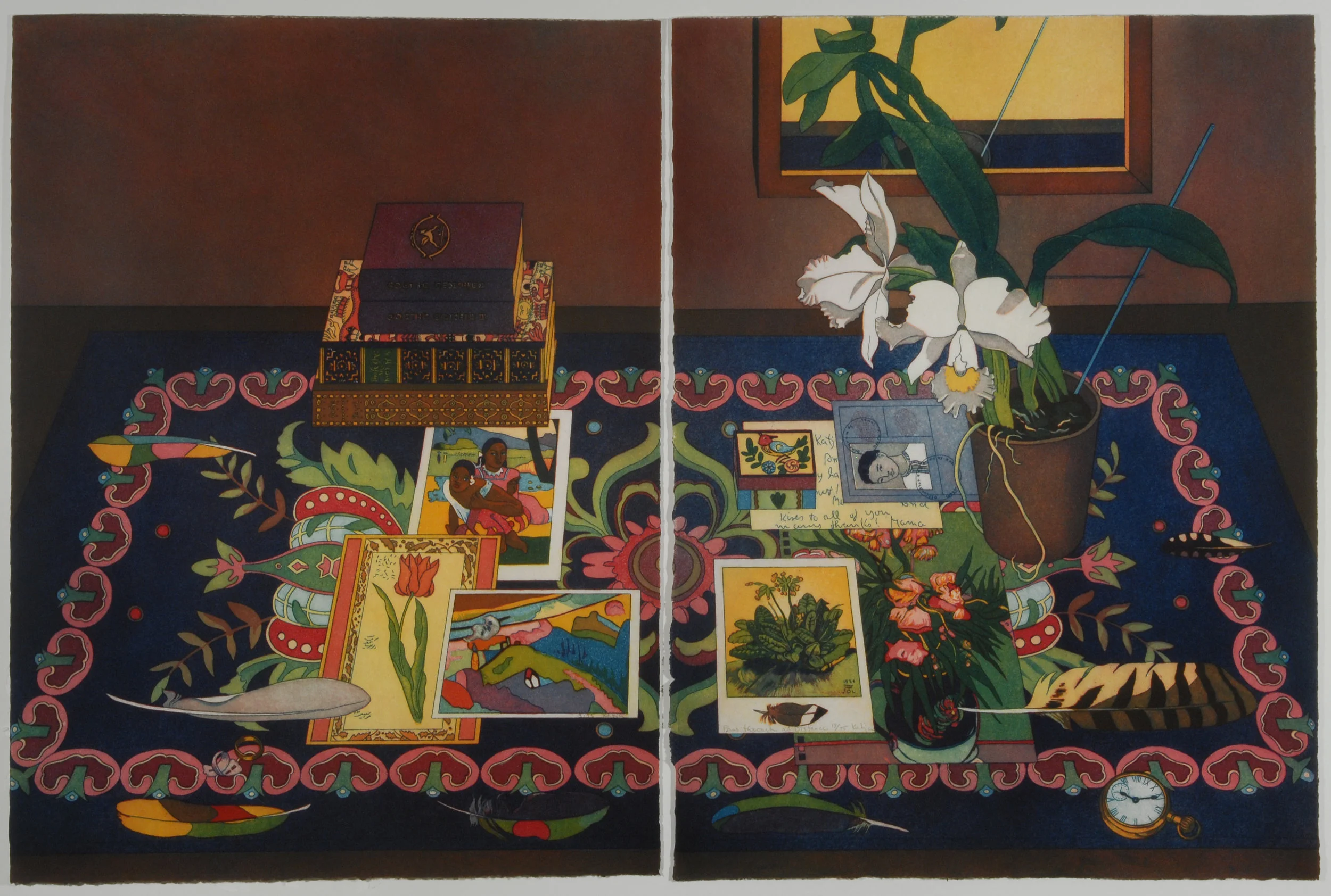 Pass Through All Distance 1998, aquatint, 23.5" x 35.25" diptych, ed: 75, $1250.*