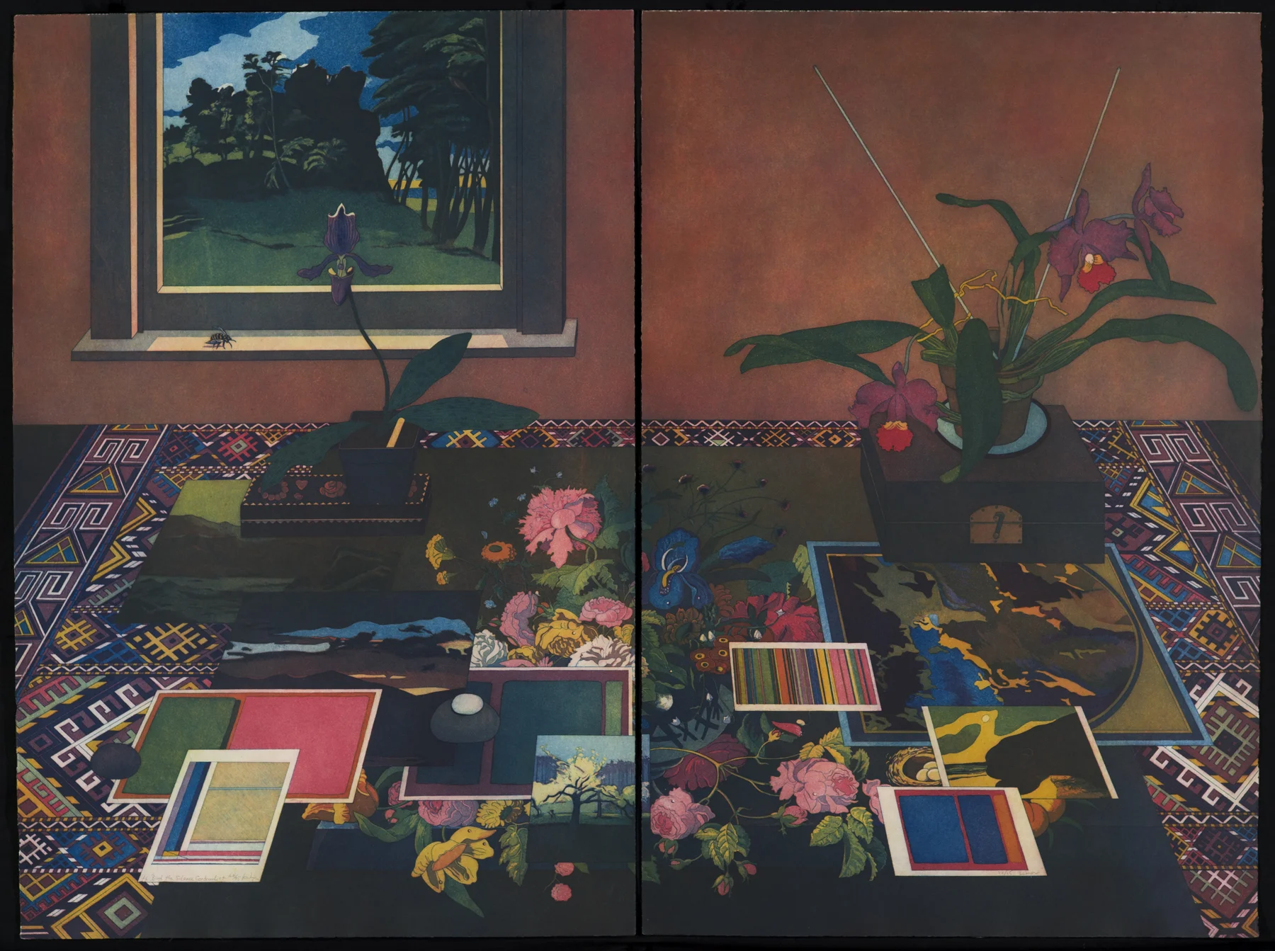If Bird the Silence Contradict 1997, aquatint, 35.25" x 47.25" diptych, ed: 95, $3000.*
