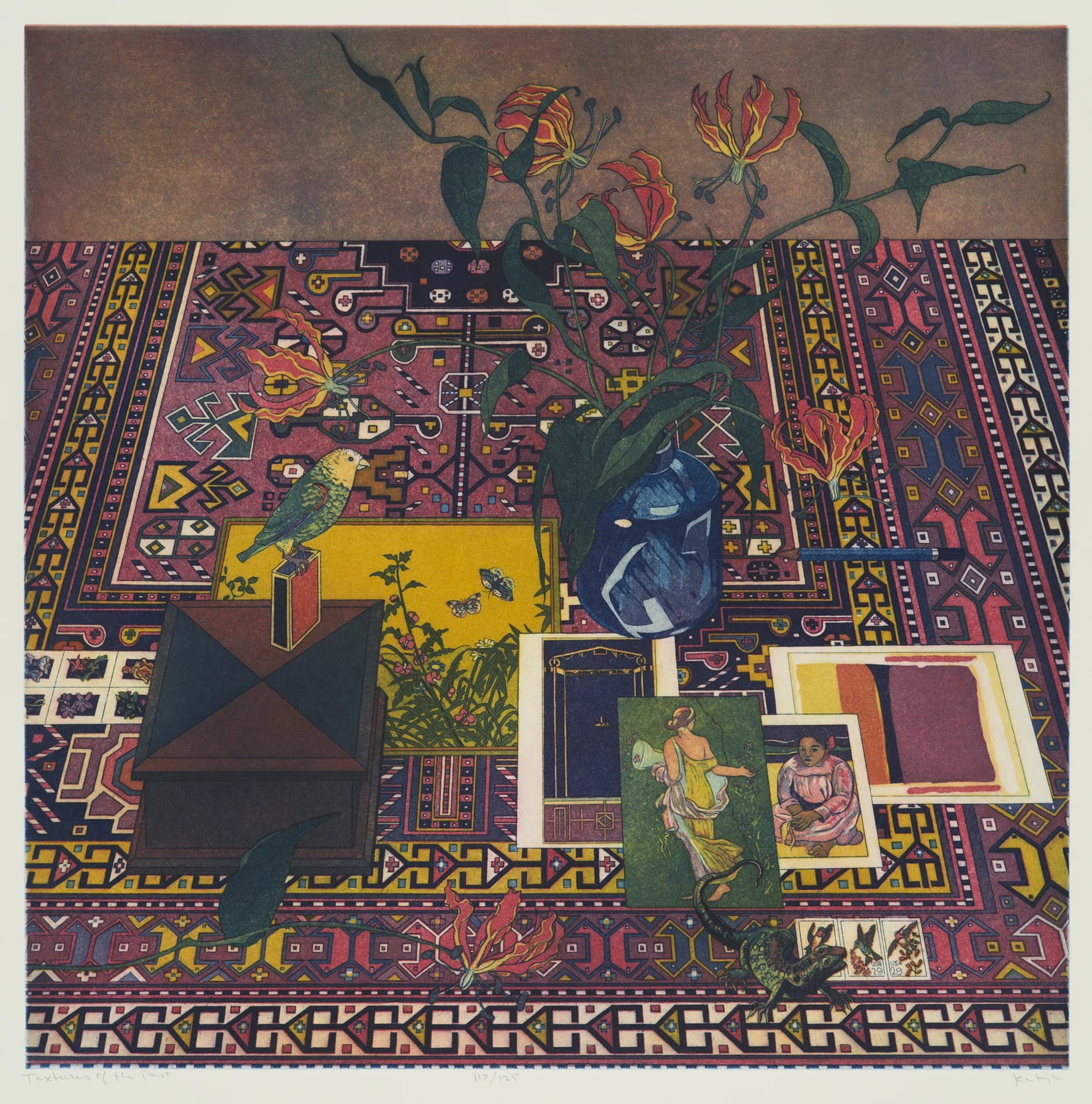 Textures of the Past 1993, aquatint, 24" x 24", ed: 125, $950.*