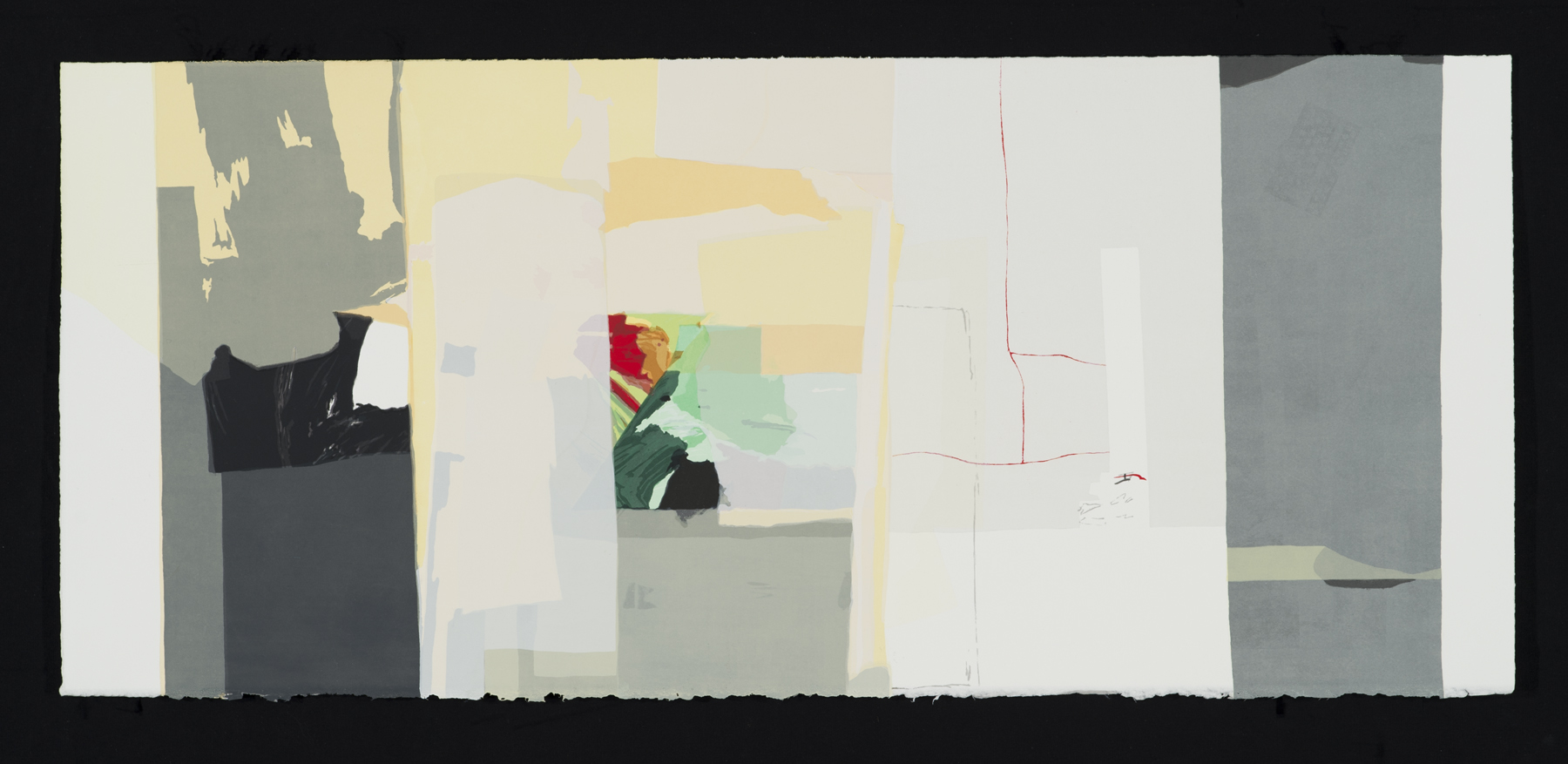 Yoke 2009, screenprint, 13” x 30”, ed:10, $700.*