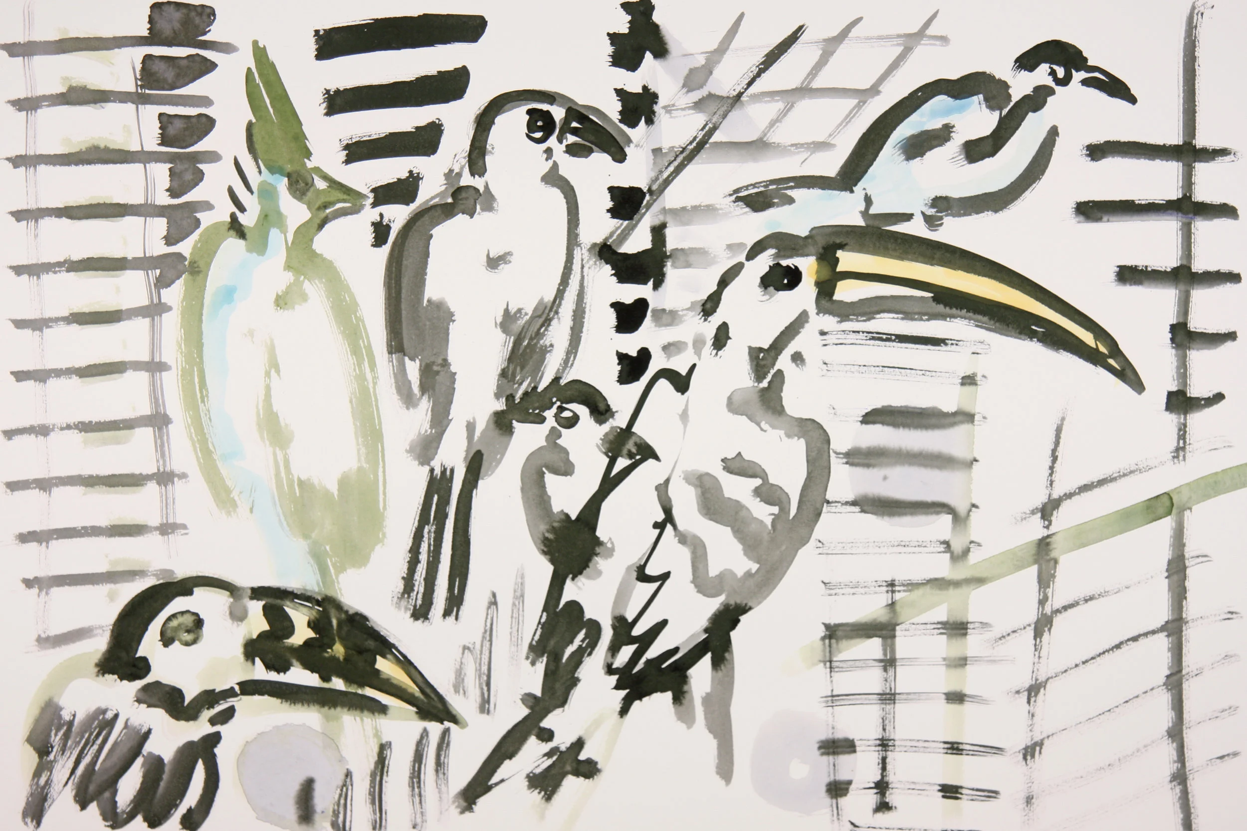 Torouco-F 2013, monoprint/hand painted pigment print, 28.5" x 41", $2000.