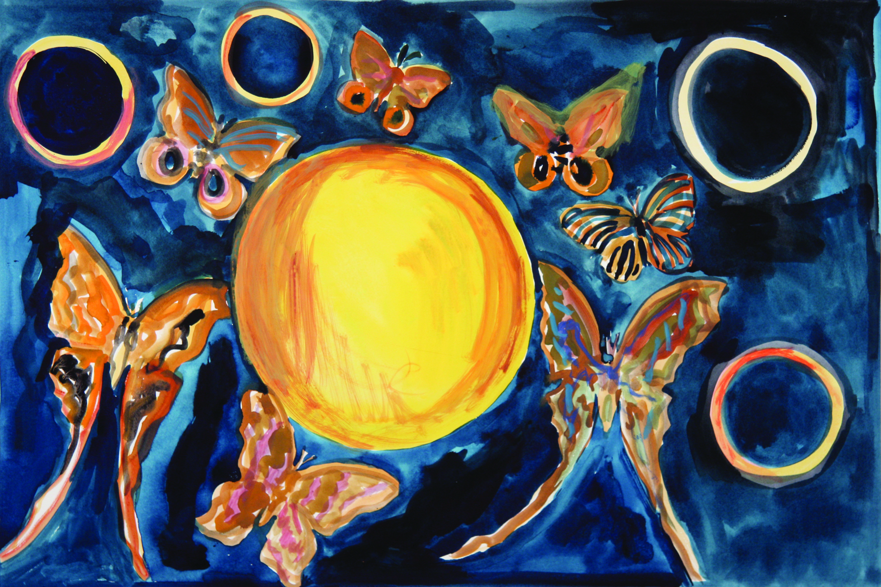 Shiva-C 2012, monoprint/hand painted pigment print, 28.5" x 41", $2500.