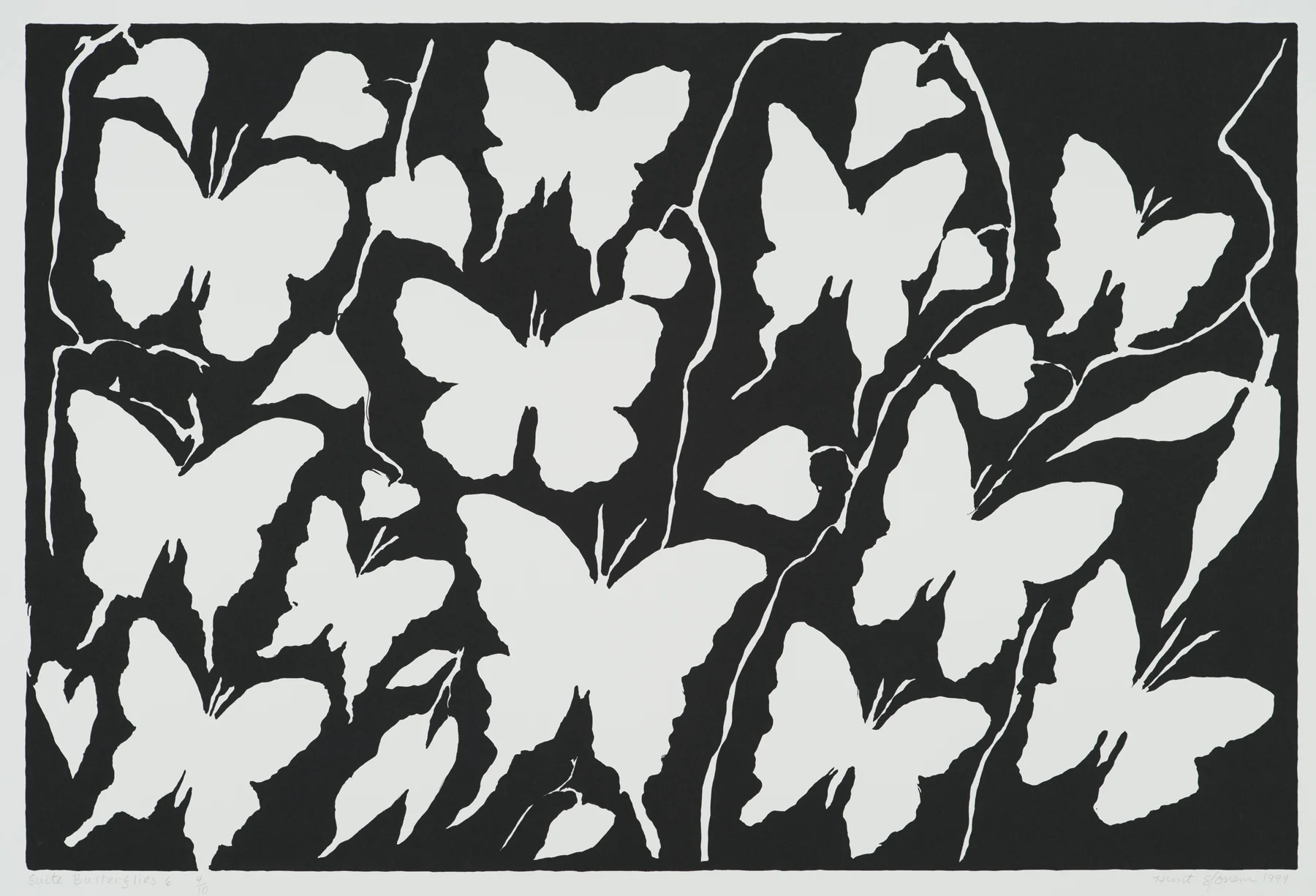 Suite Butterflies 6 1999, 1-c screenprint, 28.5" x 41", ed: 10, $1800.