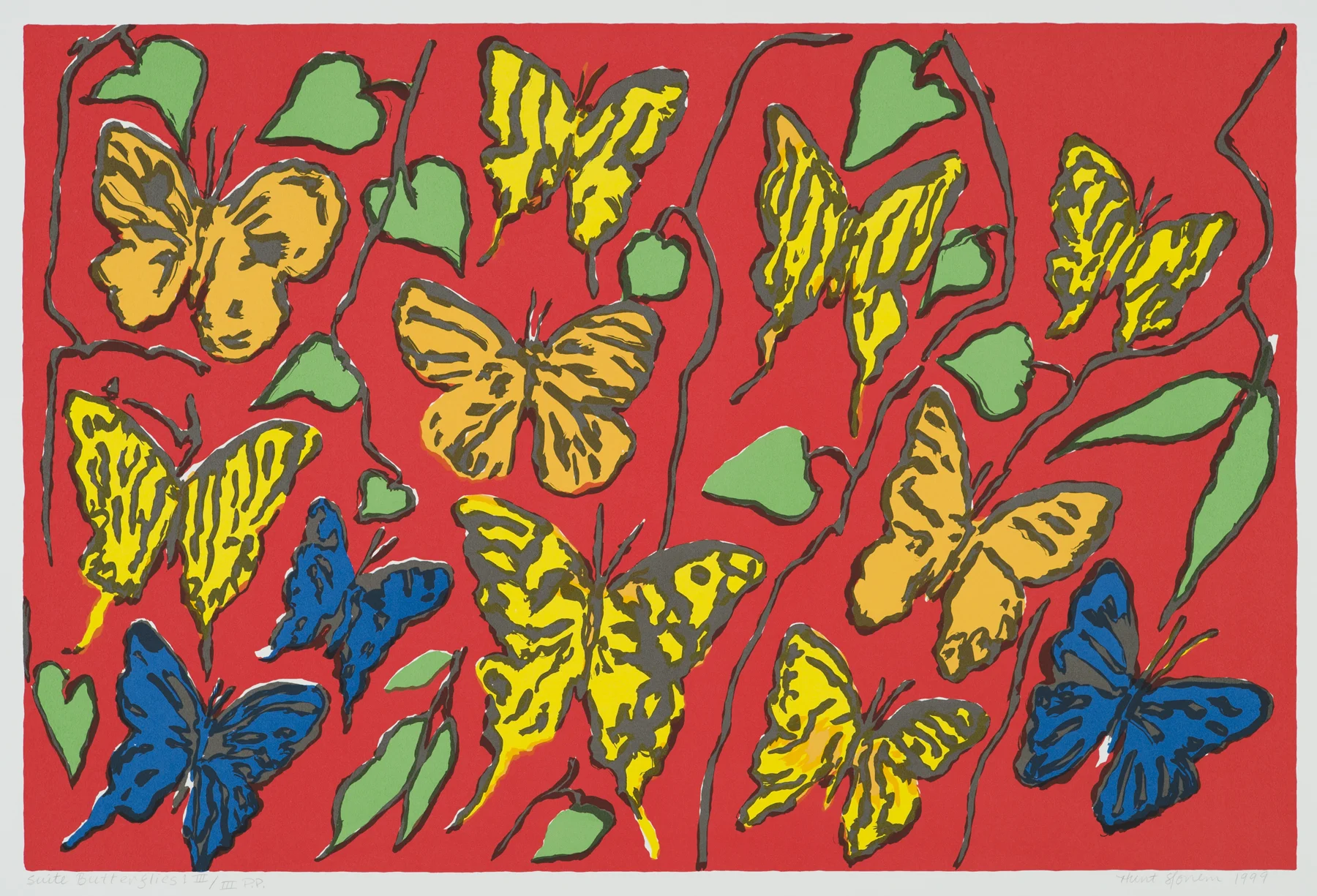 Suite Butterflies 1 1999, 6-c screenprint, 28.5" x 41", ed: 29, $1800.