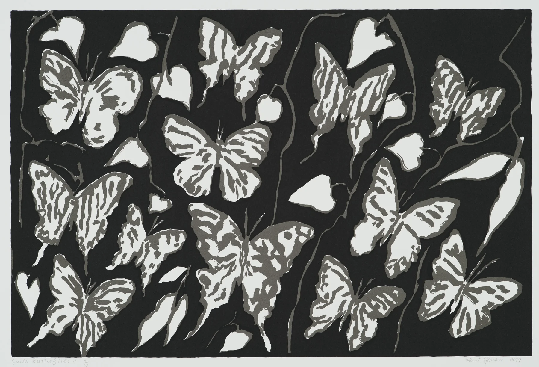 Suite Butterflies 4 1999, 2-c screenprint, 28.5" x 41", ed: 10, $1800. (rare)