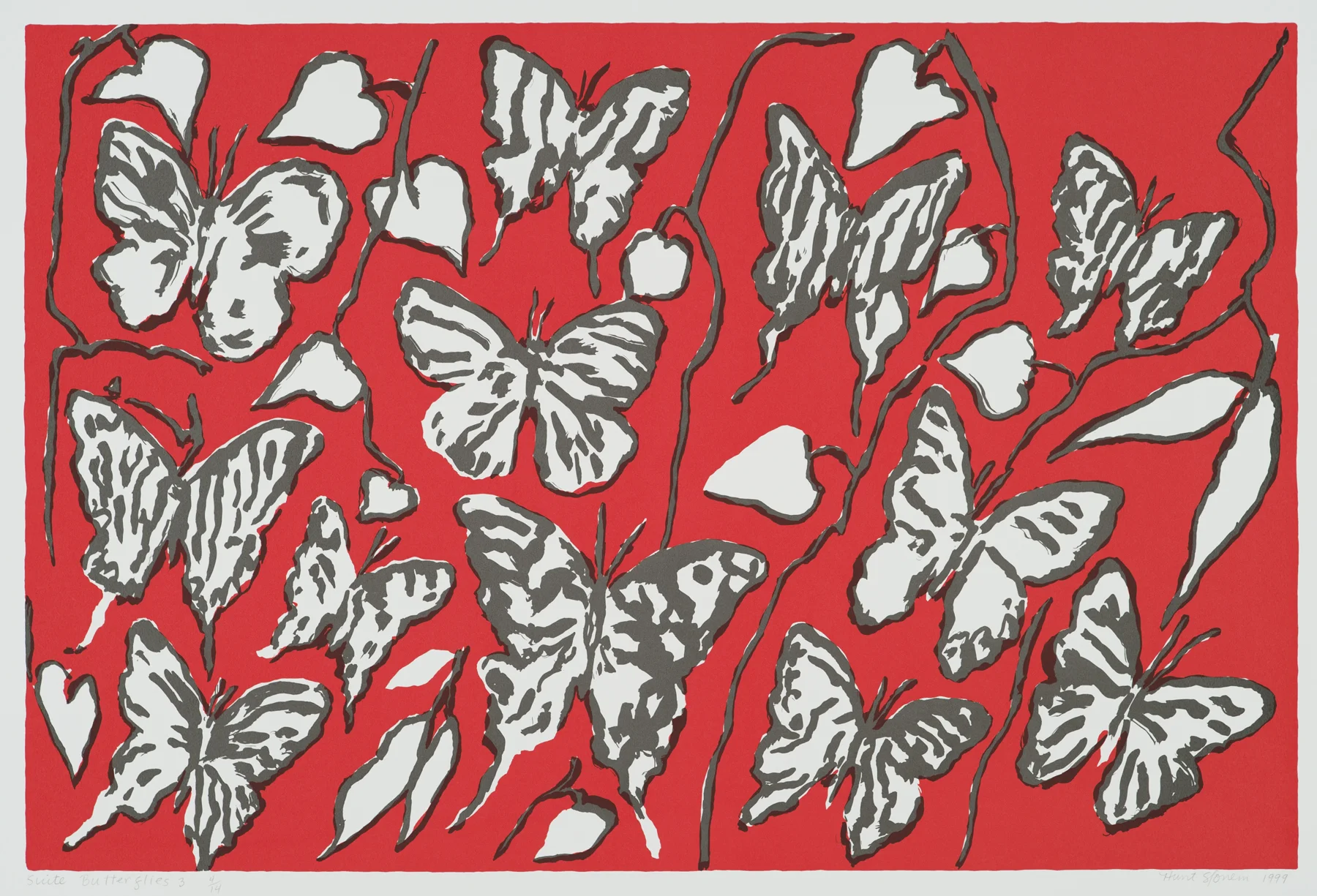 Suite Butterflies 3 1999, 2-c screenprint, 28.5" x 41", ed: 14, $1800.