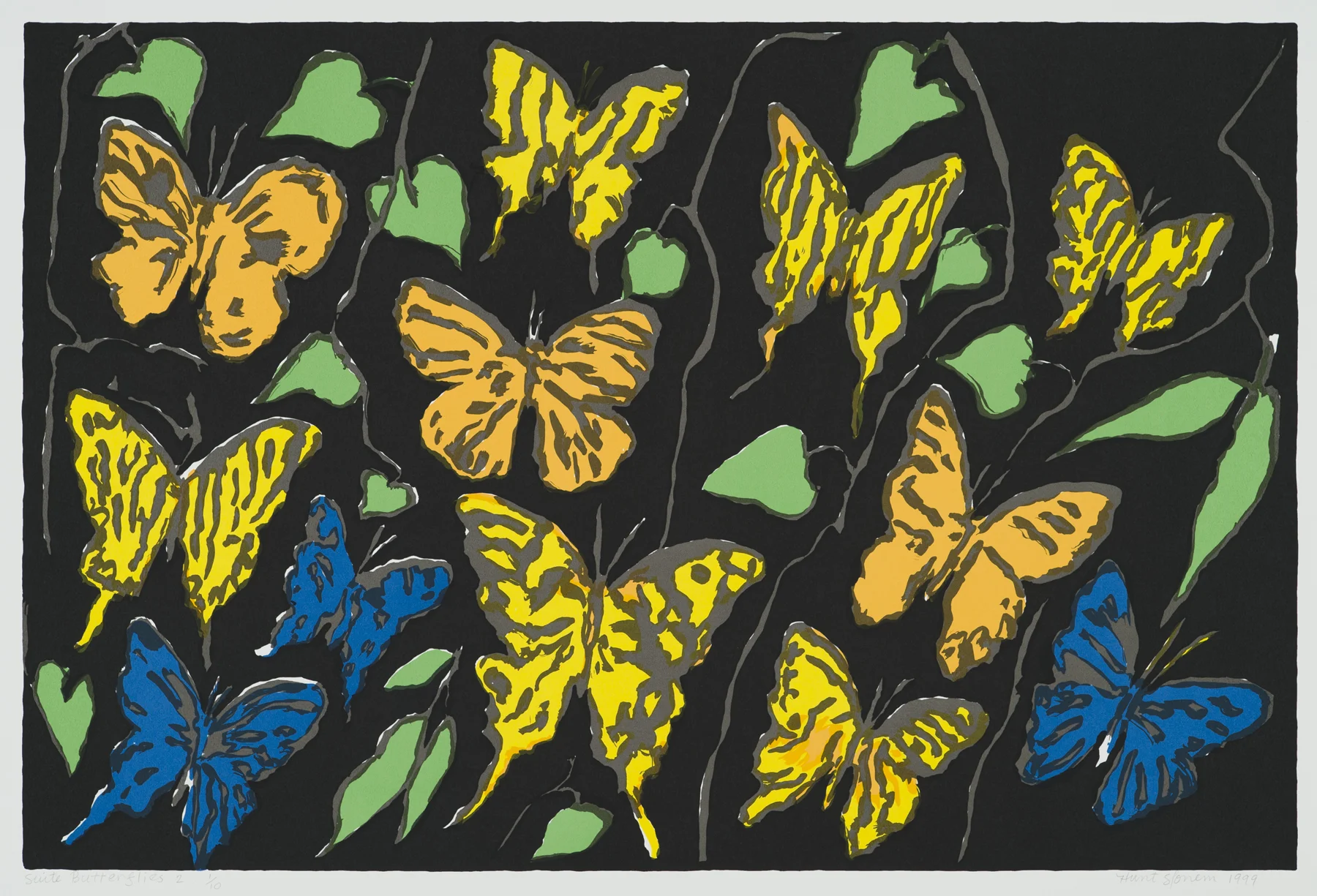 Suite Butterflies 2 1999, 6-c screenprint, 28.5" x 41", ed: 10, SOLD