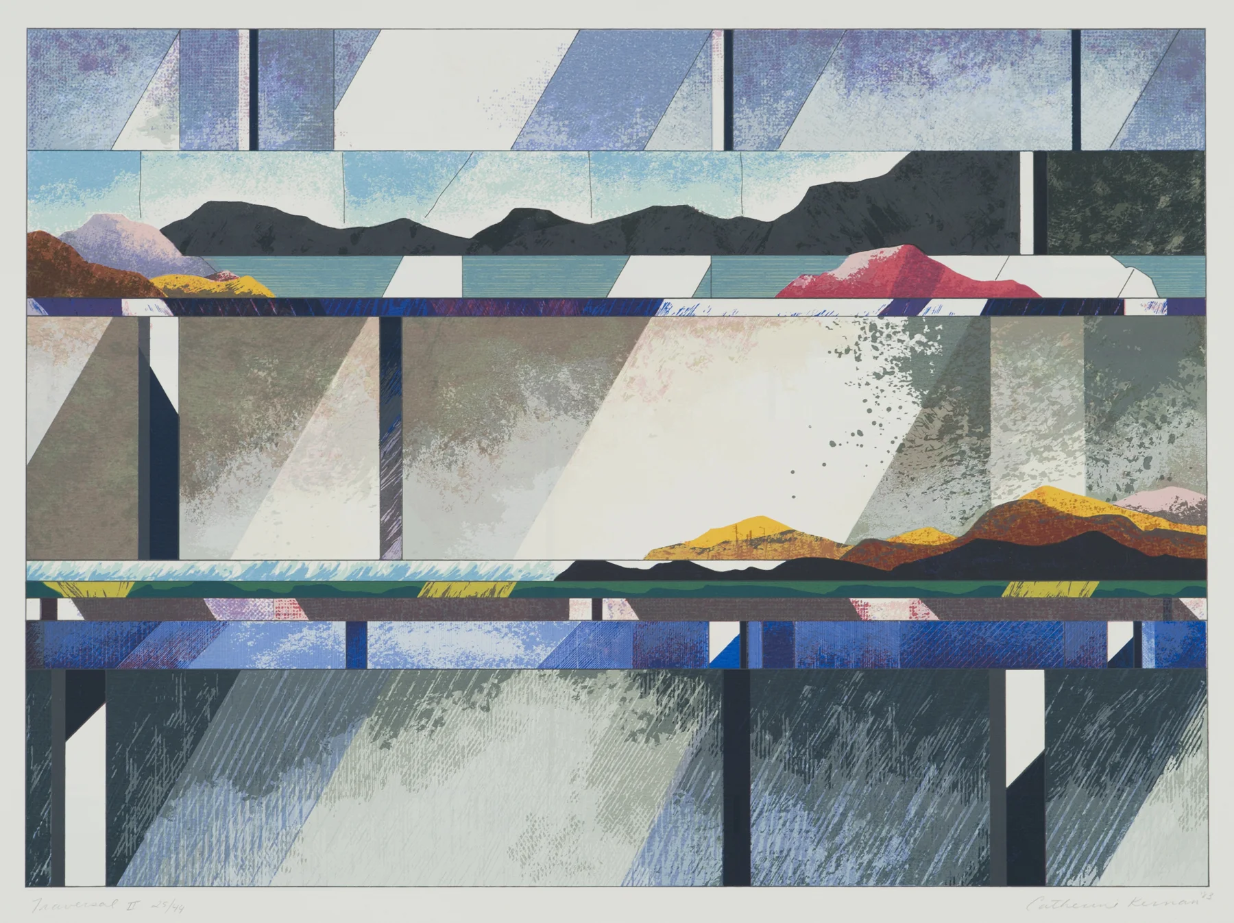 Traversal II 1983, 24-c screenprint, 21.5" x 29.5", ed: 44, $750.