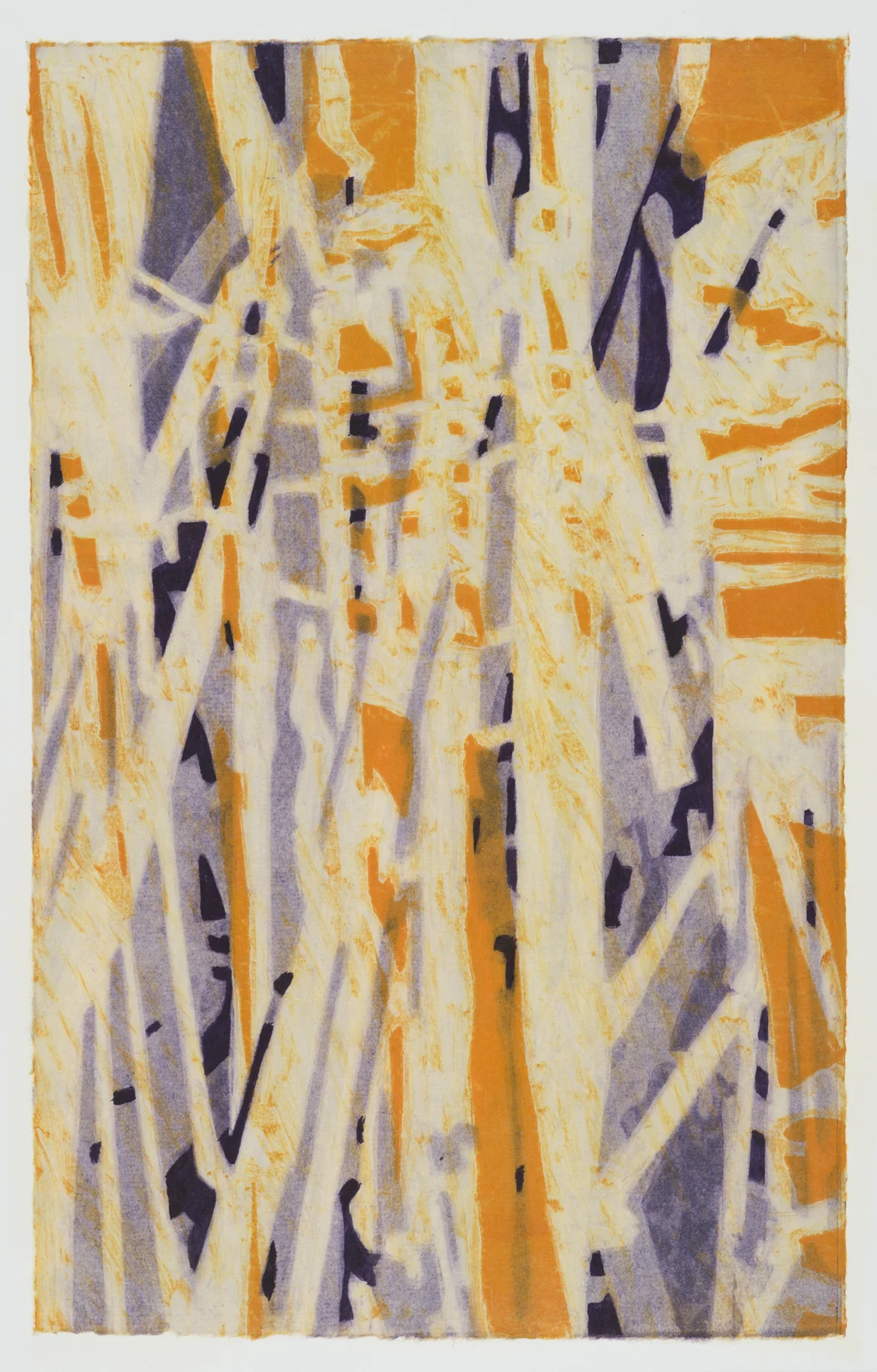 Tracings #165 2015, monoprint/woodcut, 22.5”x 15”, $750.*