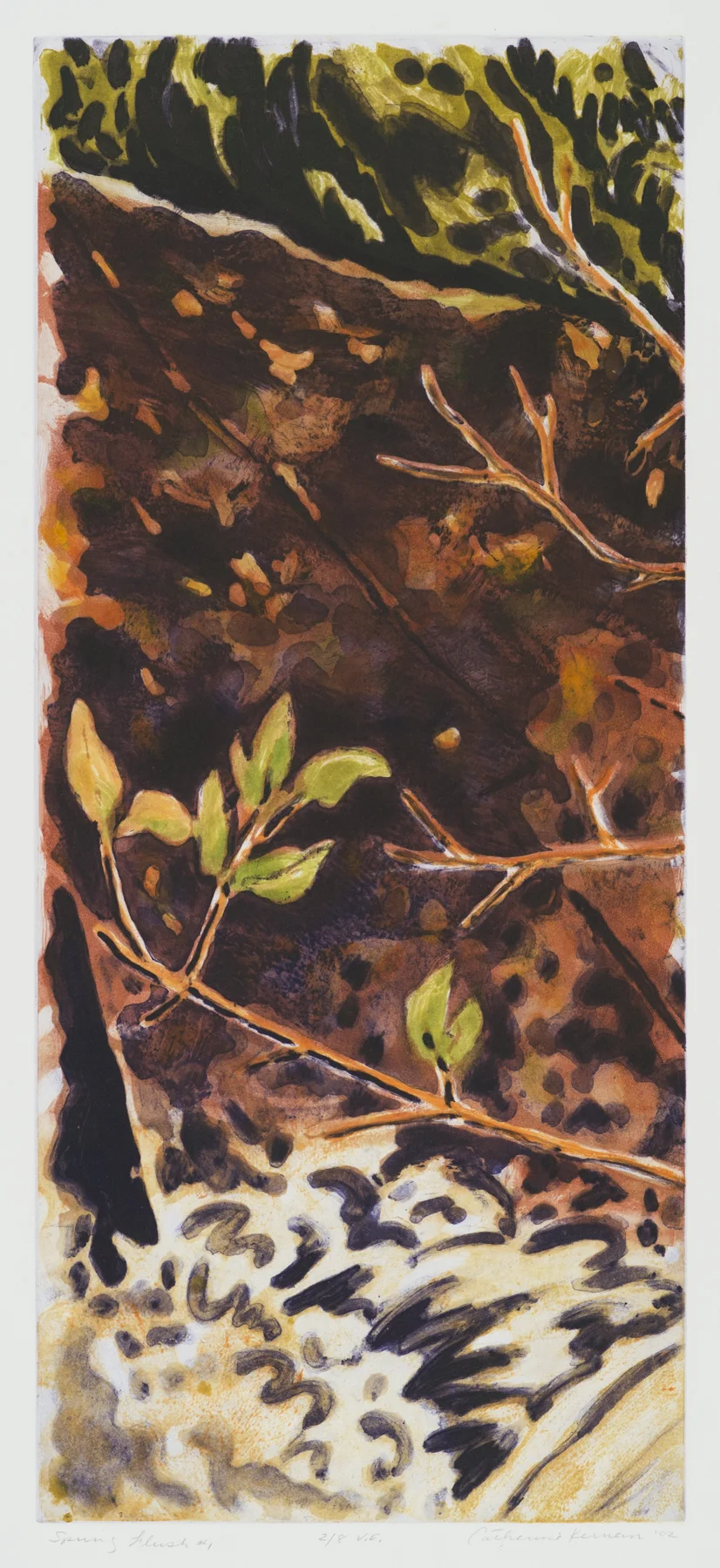 Spring Flush #1 2002, intaglio/woodcut, 30" x 17", var.ed: 8, $750.*
