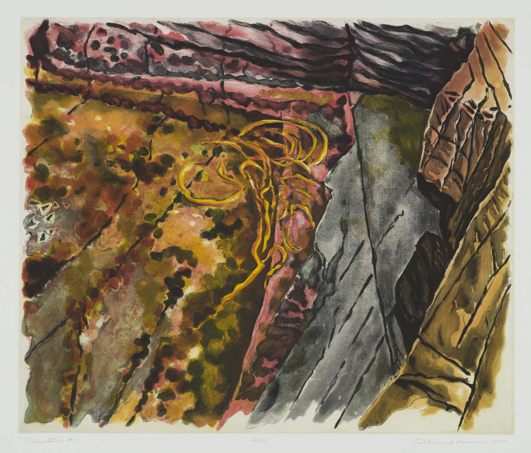 Tidewater #1 1995, intaglio, 22.5" x 25.5", ed: 40, $900.*