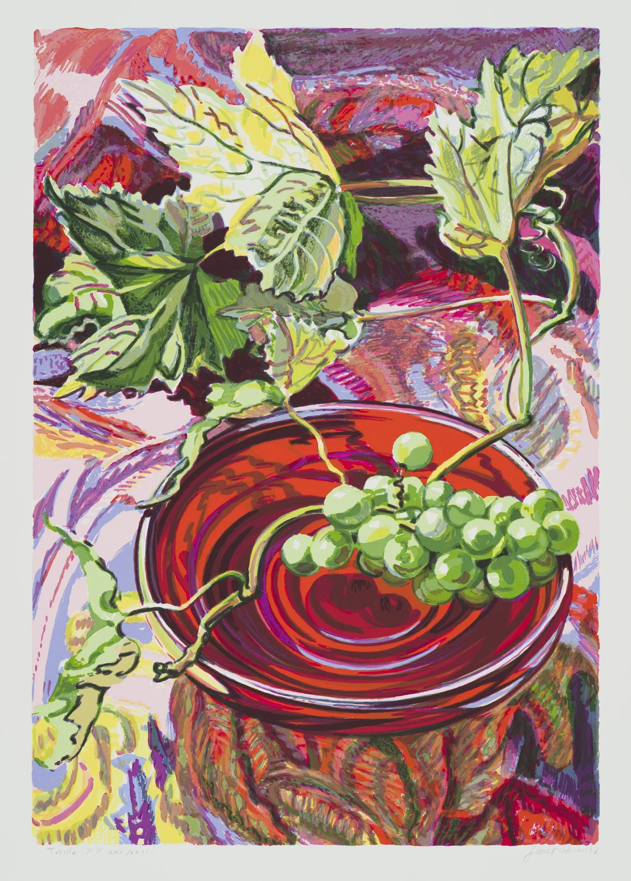 Treille 1996, 11-c screenprint, 29.75" x 21.75", ed: 60. $3000.