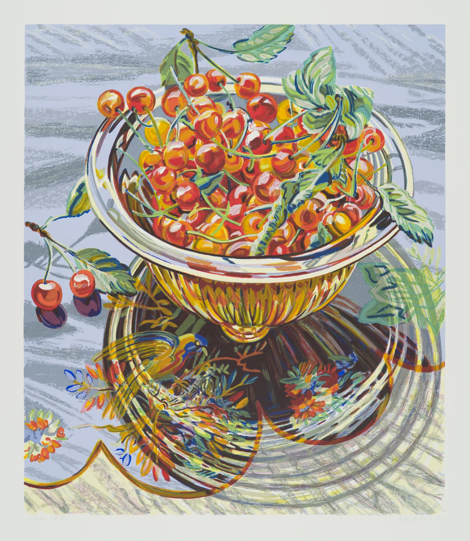 Cerises 1992, 12-c screenprint, 34" x 28.5", ed: 60. $12000. (rare)