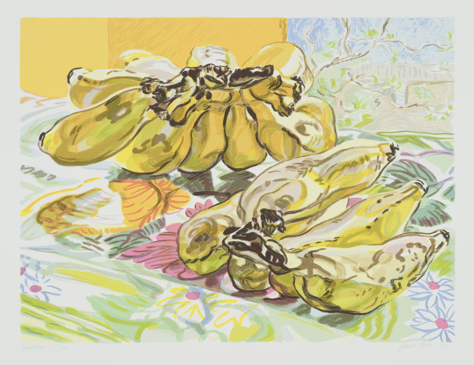 Bananas 1991, 13-c screenprint, 21.75" x 29.75", ed: 59. $2500.