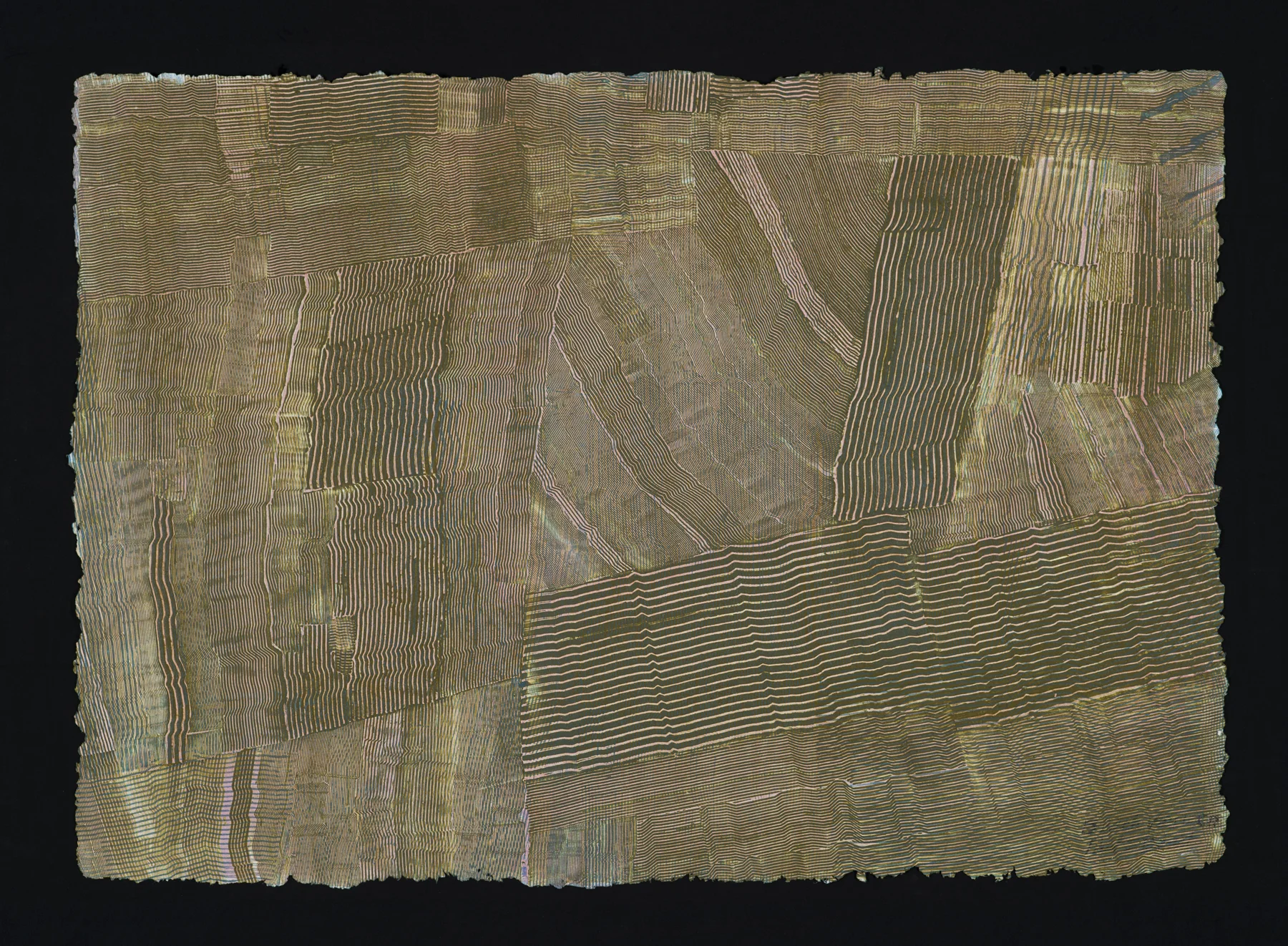 Beach Aerial 1997, monoprint/intaglio on handmade paper, 25” x 35”, $1200.*
