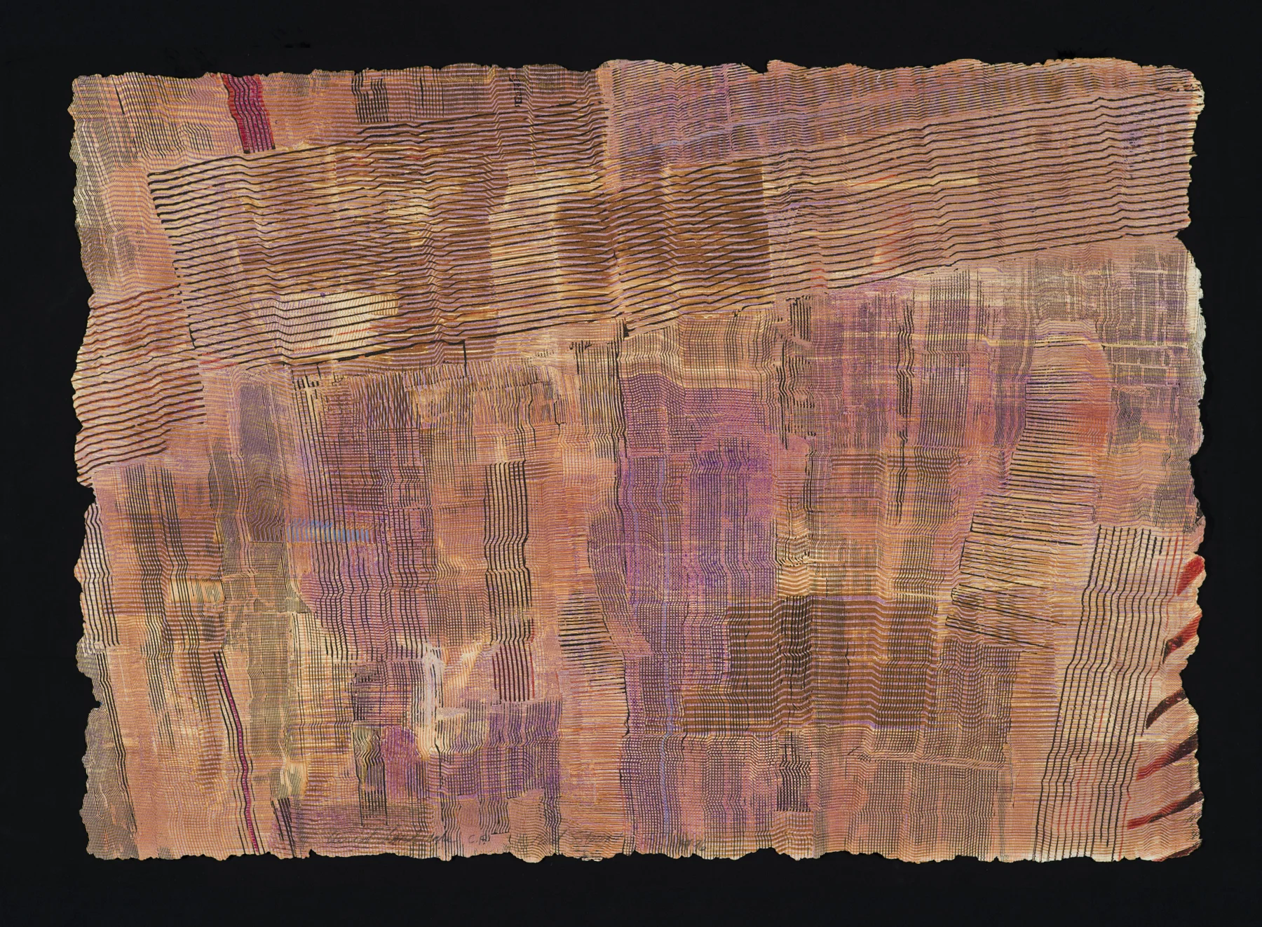 Aerial Landscape 996, monoprint/intaglio on handmade paper, 25” x 35”, $1200.*