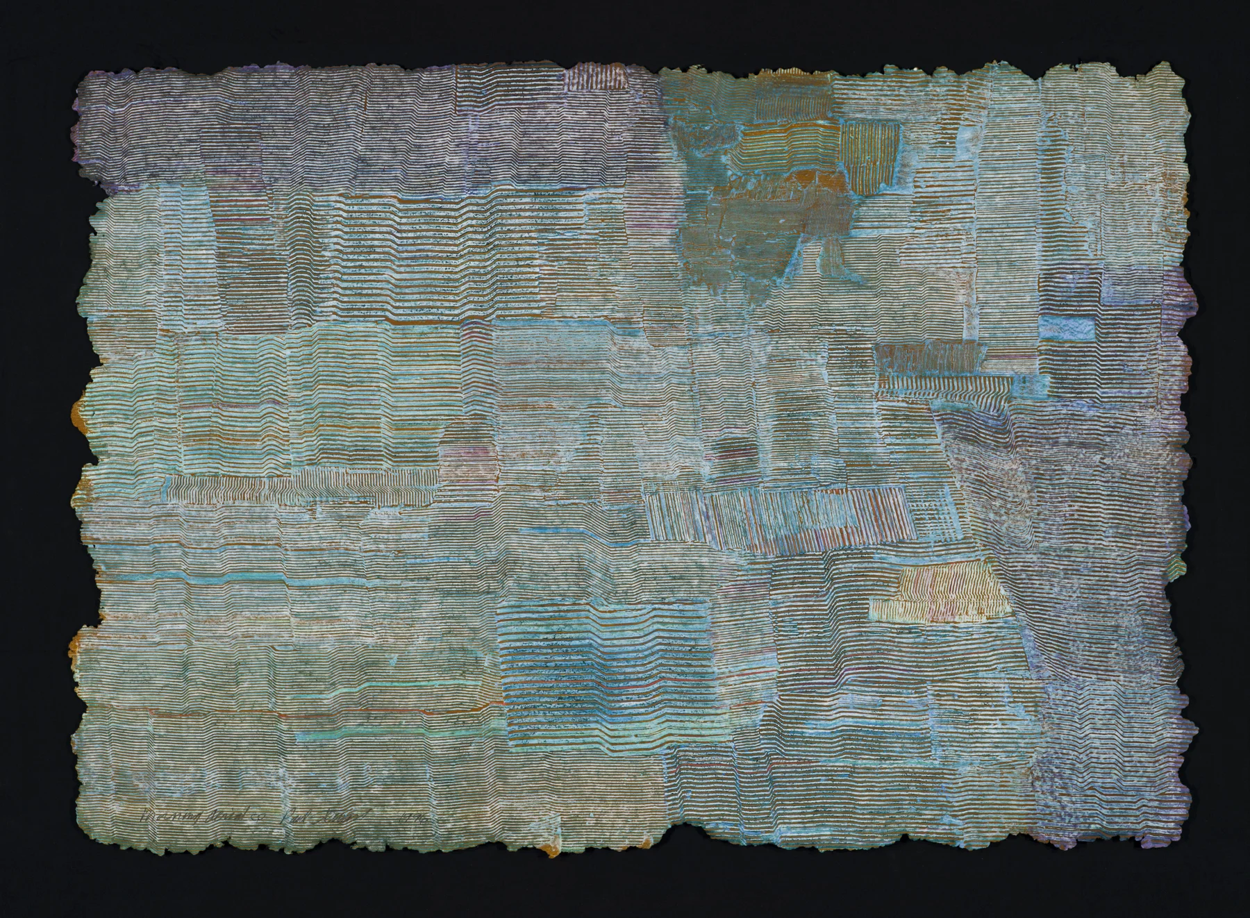Morning Aerial 1996, monoprint/intaglio on handmade paper, 25” x 35”, $1200.*
