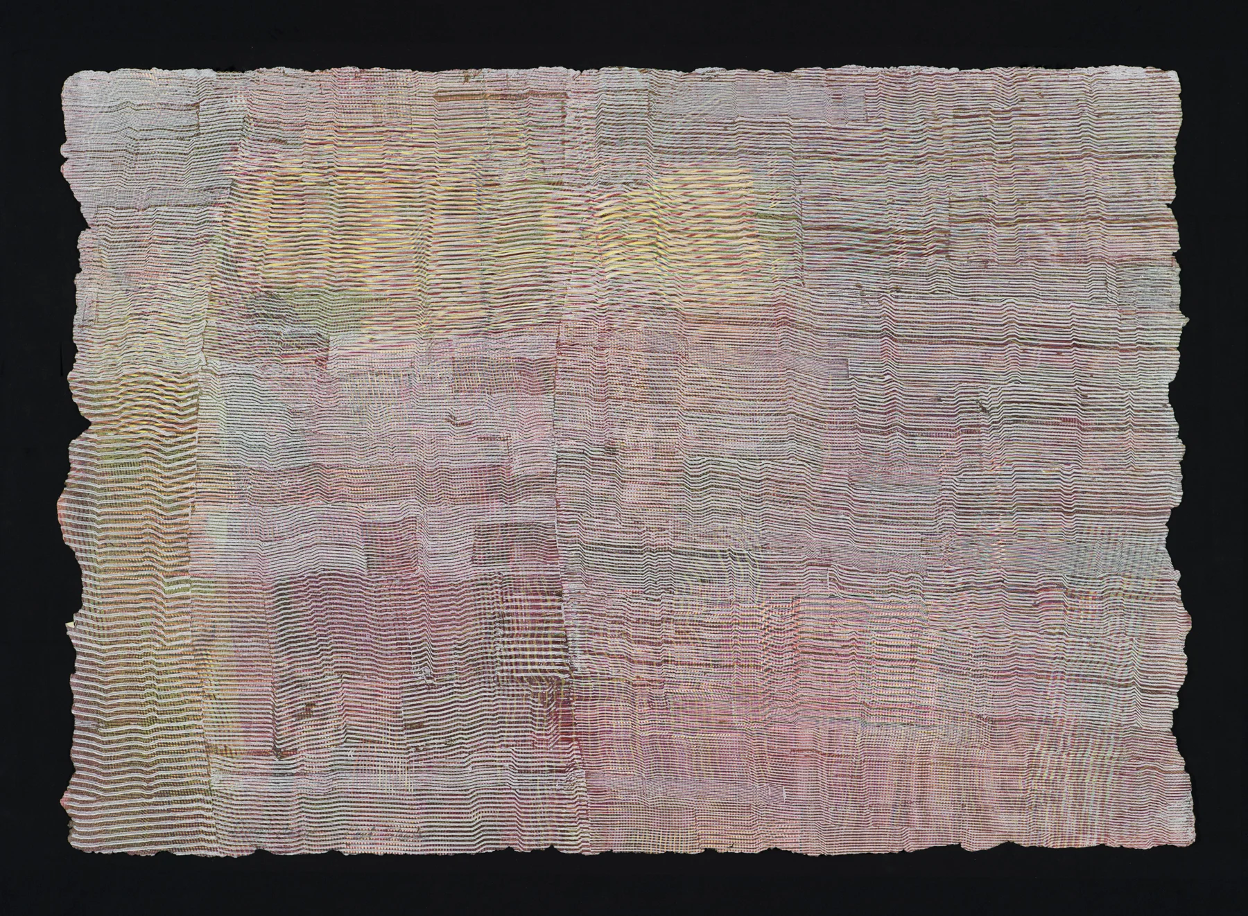 Dusk Aerial 1992, monoprint/intaglio on handmade paper, 25” x 35”, $1200.*