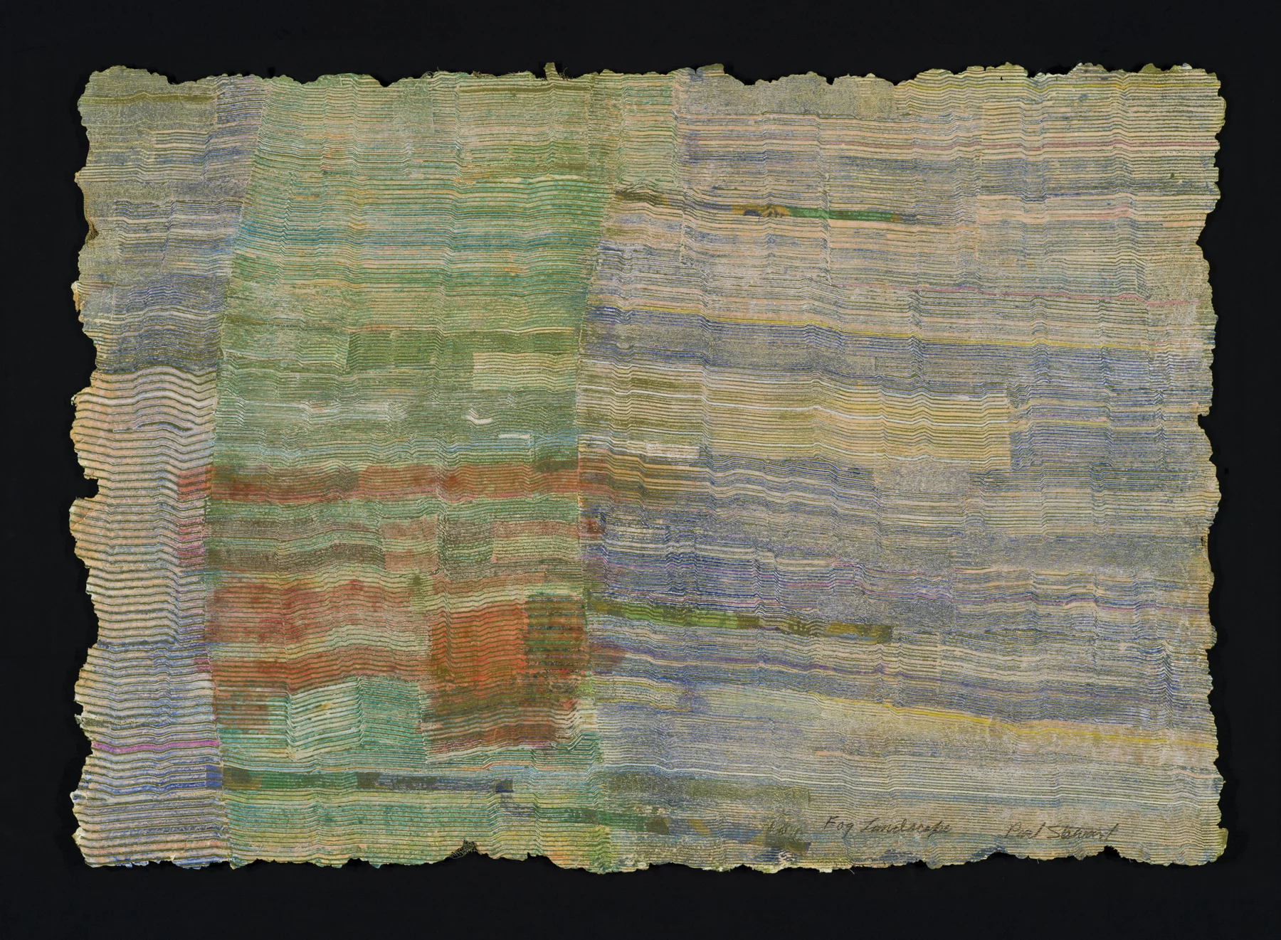 Fog Landscape 1992, monoprint/intaglio on handmade paper, 25” x 35”, $1200.*