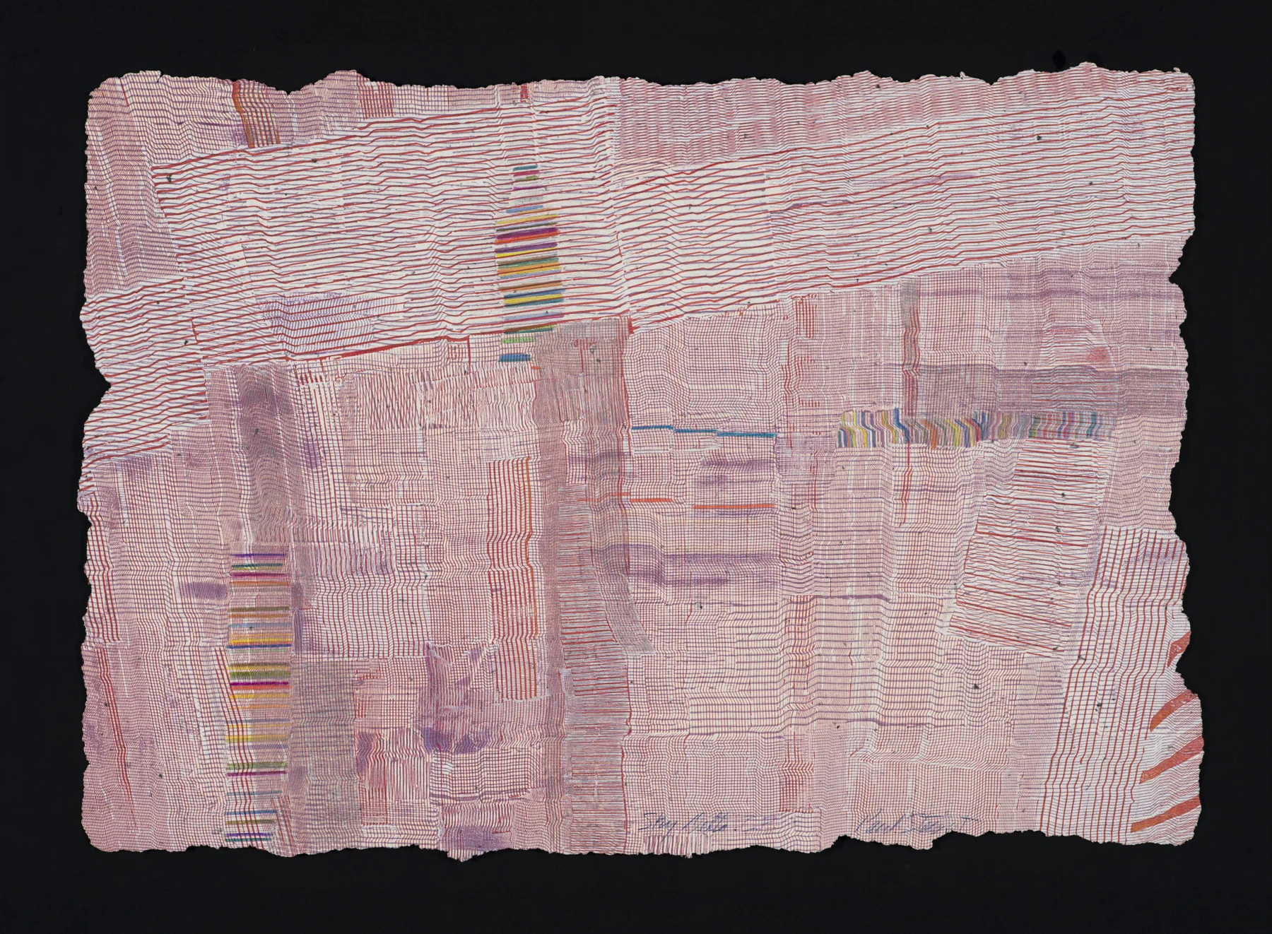 Sky Delta 1992, monoprint/intaglio on handmade paper, 24" x 35”, $1200.*