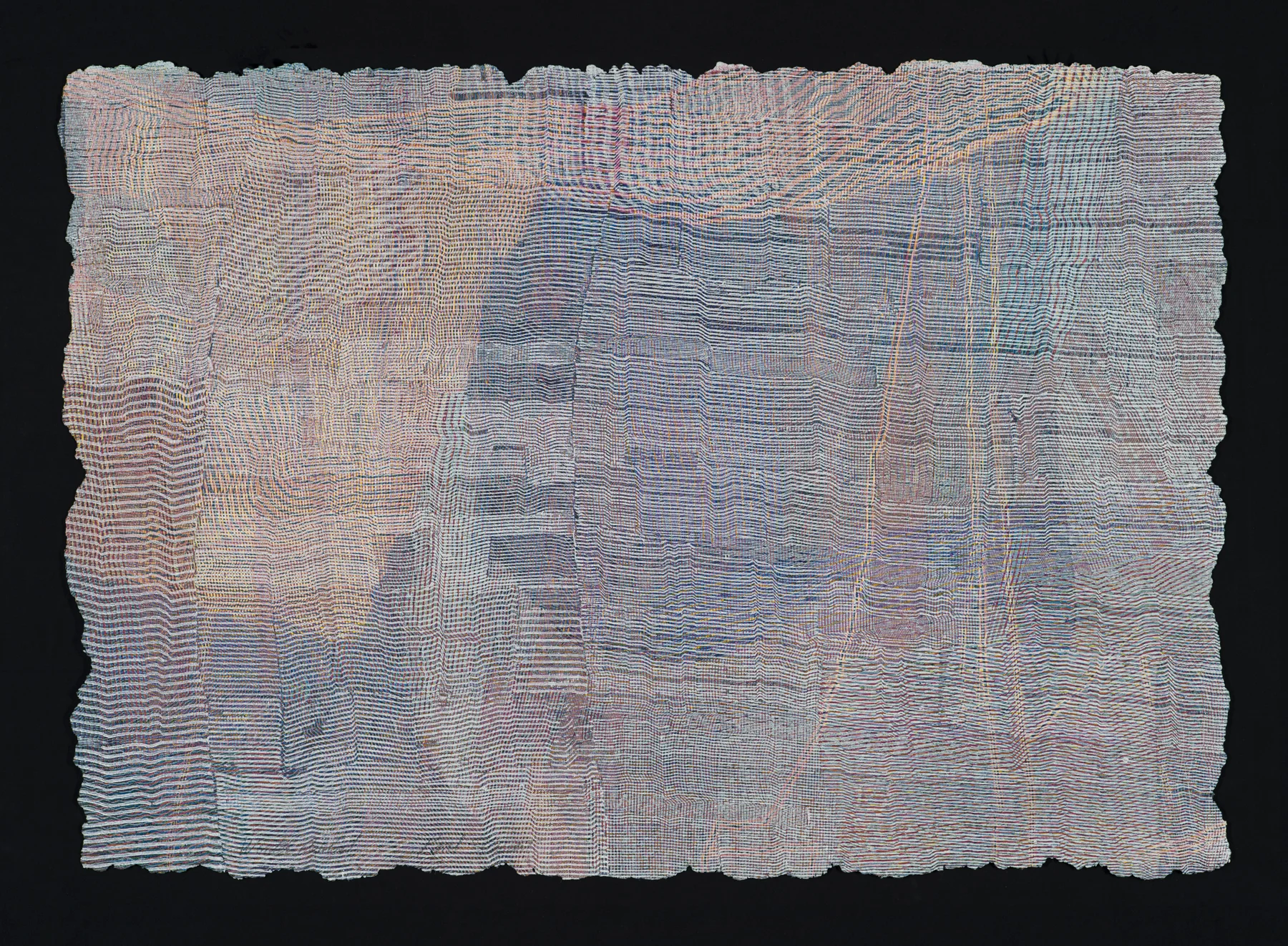 Winter Aerial 1992, monoprint/intaglio on handmade paper, 25” x 35”, SOLD