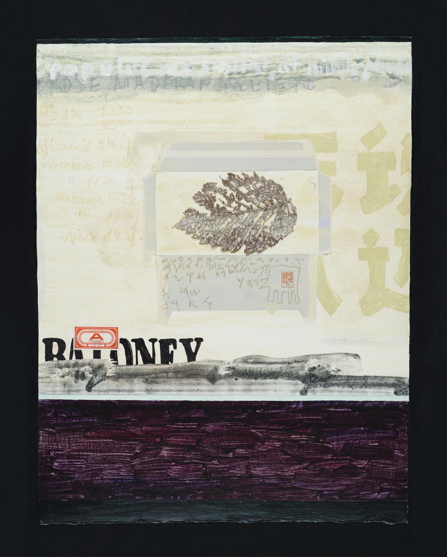 Induration: A Day to Remember 25.10.01 2001, mixed media on paper, 26.5" x 22.25", unique, $3500.*