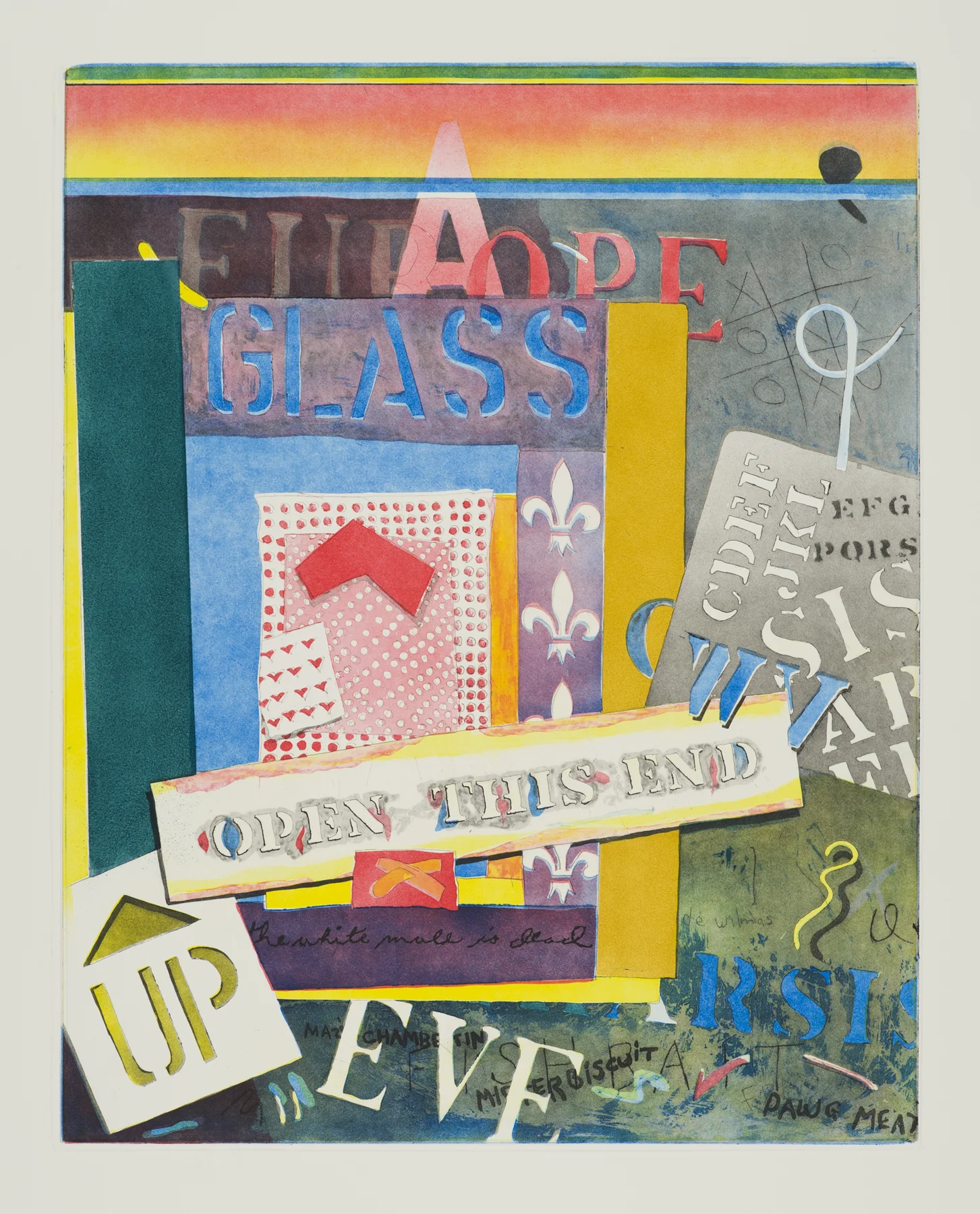 Blue Plate Special 1987, vitreograph, 42" x 29.5", ed: 50, $750.*